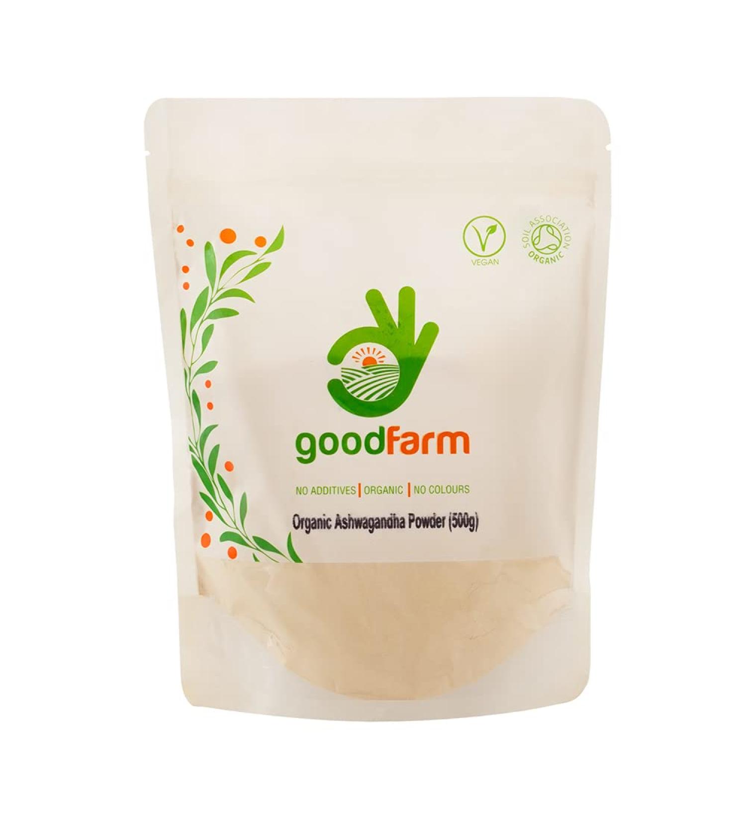 Organic Ashwagandha Powder 500g - Premium Quality Certified Organic Superfood for Stress Relief | Vegan Ayurvedic Adaptogen - 1 kg - Buy Online on GoSupps.com