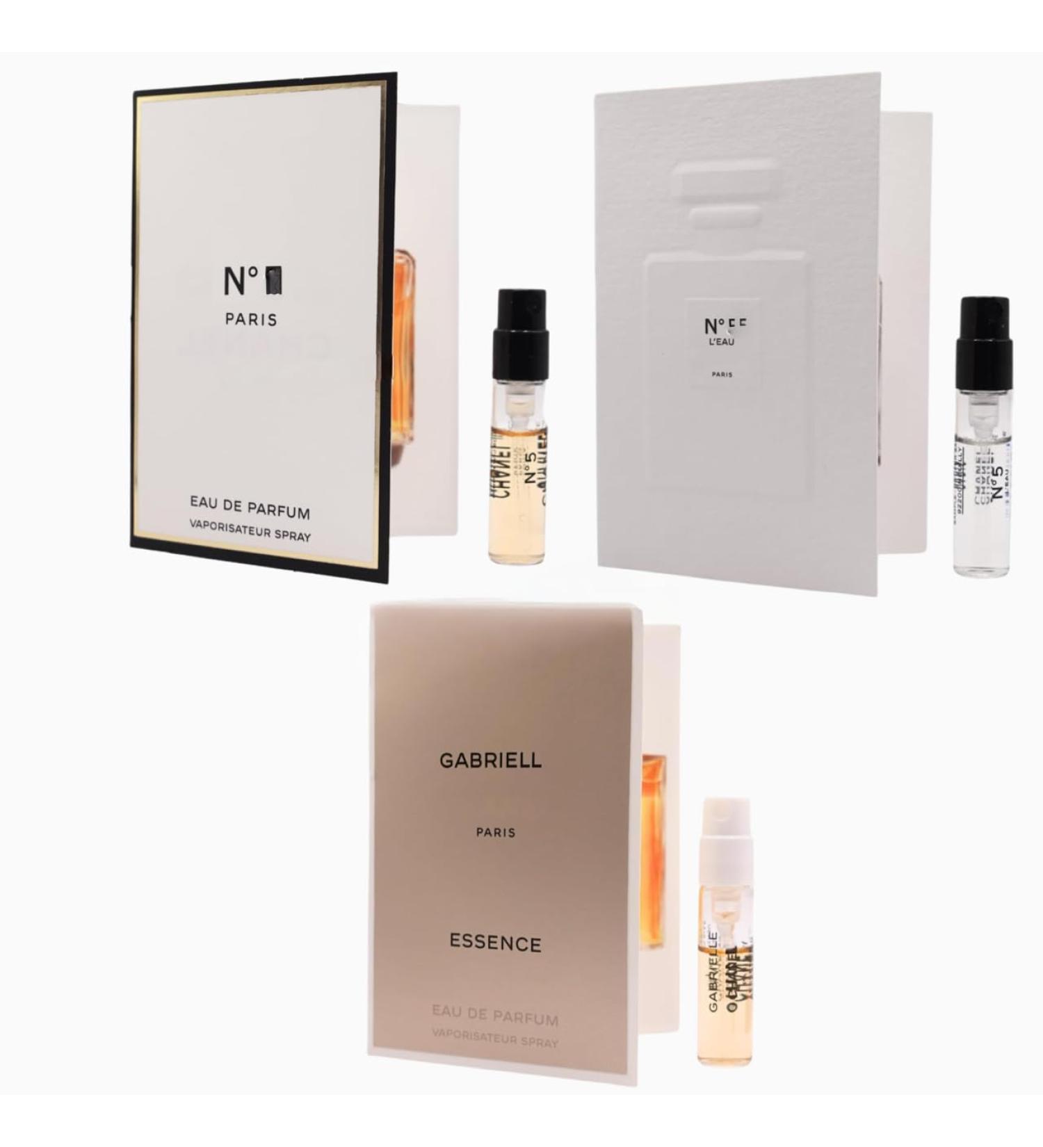 Set 3 Women Perfume N5/ N5 L'eau/Gabrille Essence Sample Vial Size 1.5ml/0.05 oz each