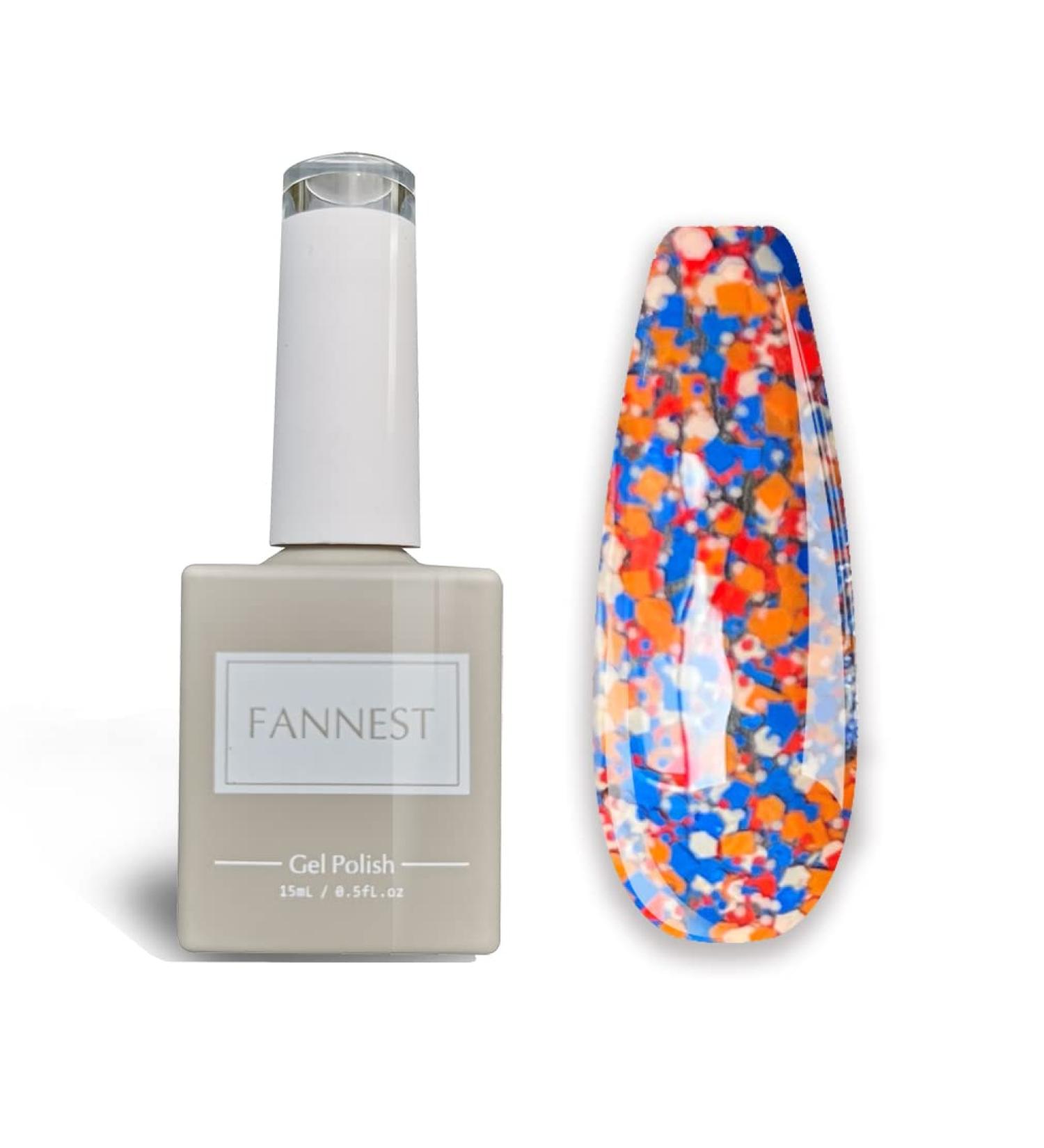 FANNEST Colorful Neon Reflective Glitter Gel Nail Polish - Soak Off LED UV 15ml CS04 - Buy Online on GoSupps.com