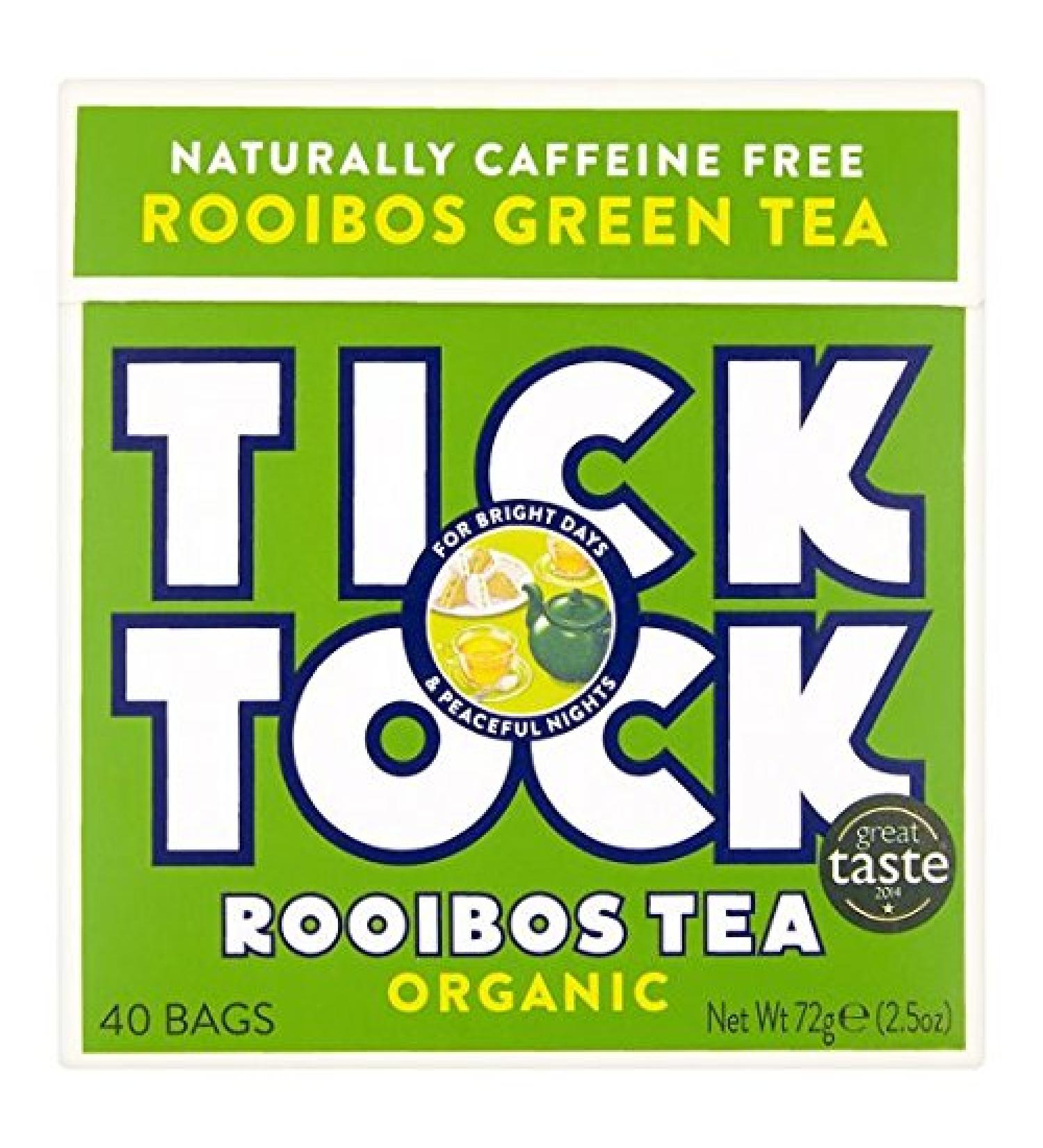 Tick Tick Tock Rooibos Green Tea Bags Pack of 40 (72g)