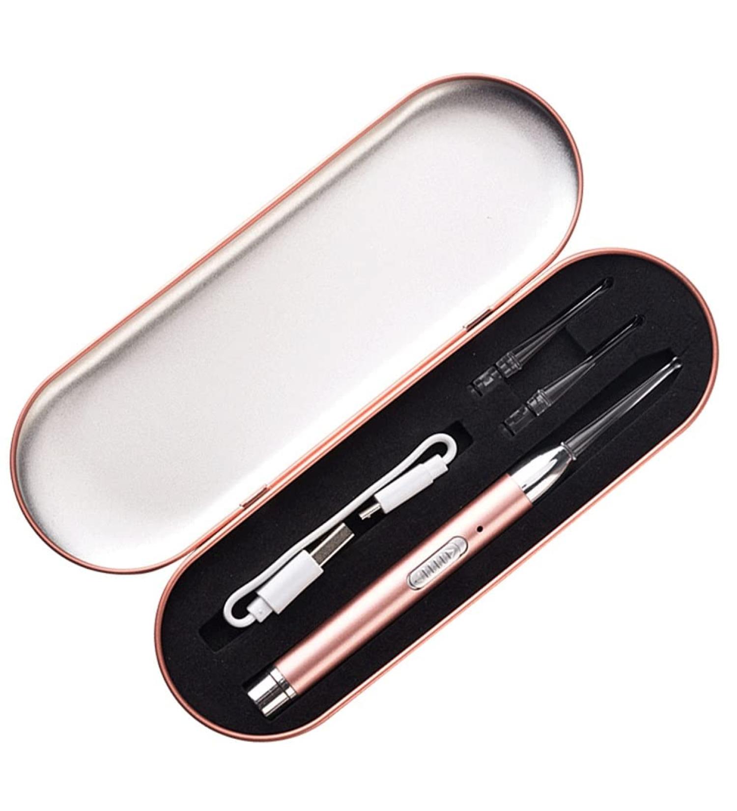 LUYILA Ear Wax Removal Tool with Flashlight in Rose Gold - Luminous Ear Curette with Storage Box - Buy Online on GoSupps.com