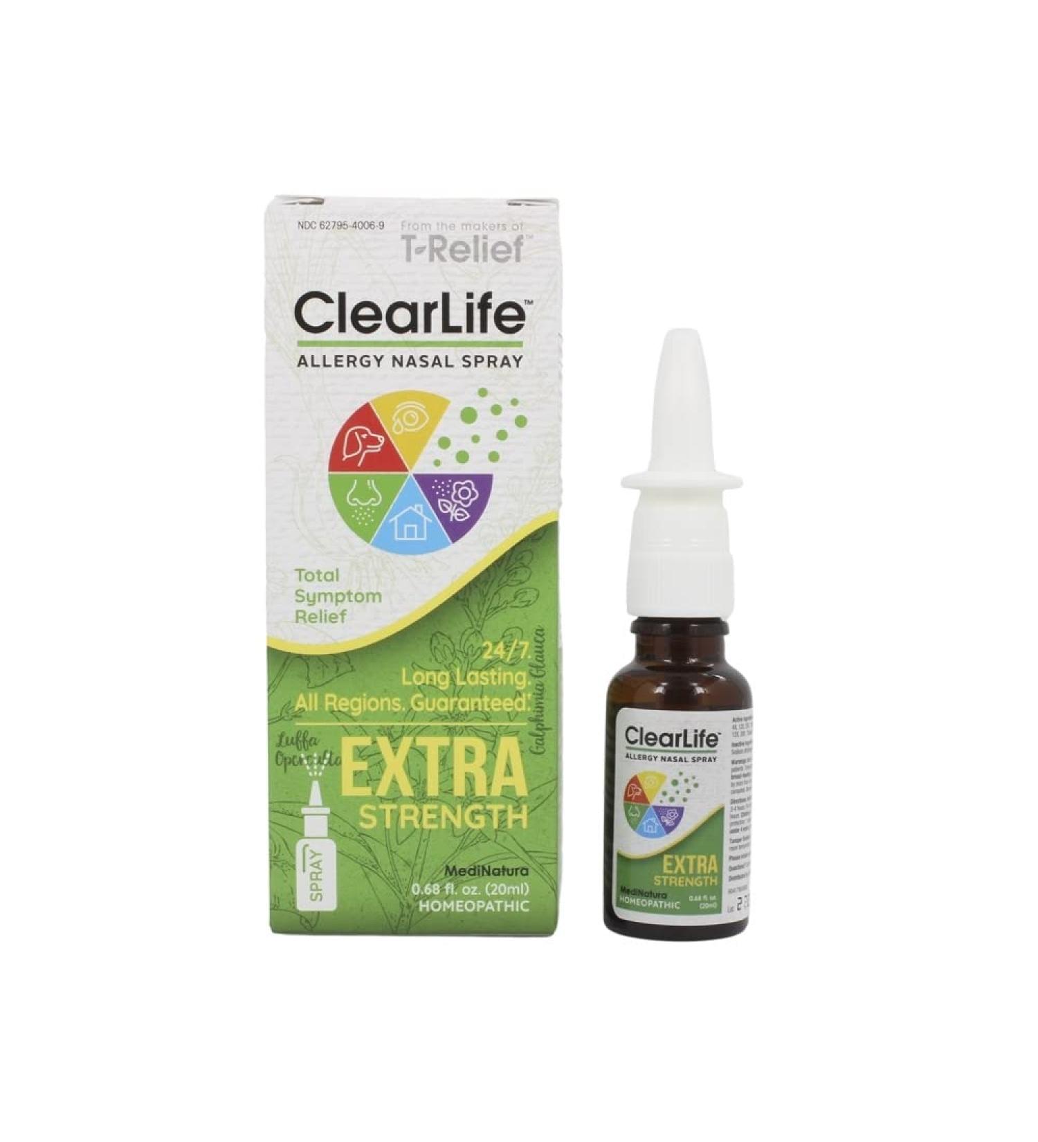 MEDINATURA Clear Life Nasal Spray - 0.67 Fl Oz | Relief for Nasal Congestion - Buy Online on GoSupps.com