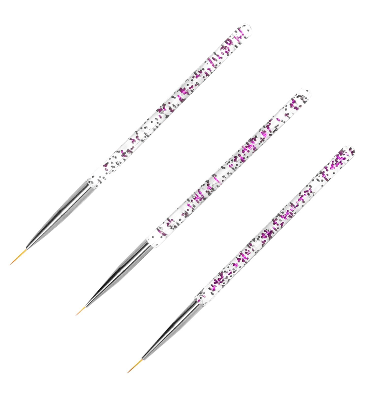 CHEERYMAGIC Nail Art Brushes - 3 Miniature Thin Liner Pens for DIY Nail Art - Buy Online on GoSupps.com