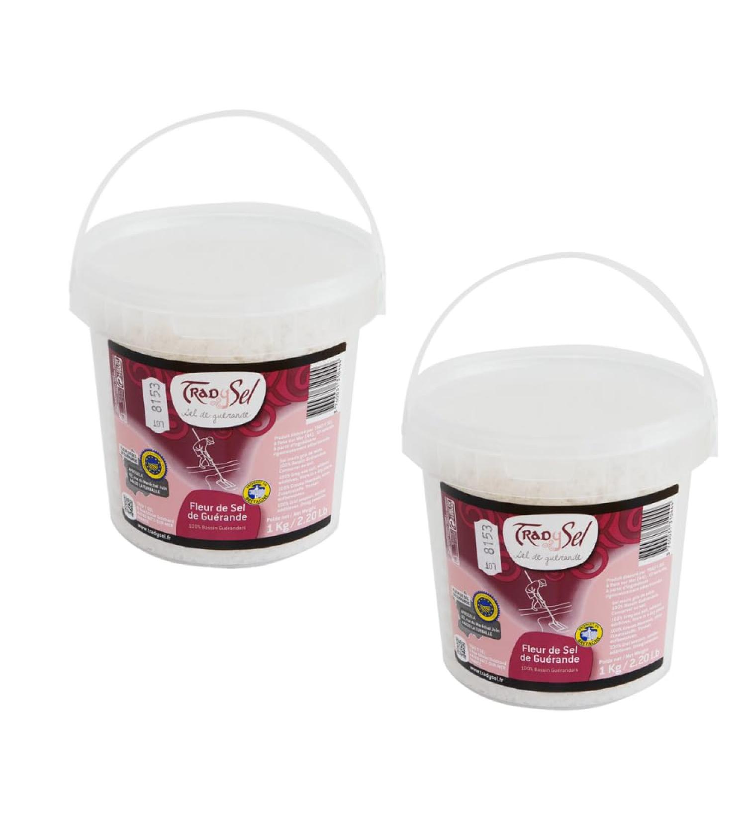 Guerande Fleur de Sel 1kg Bucket x 2 - Buy Online on GoSupps.com