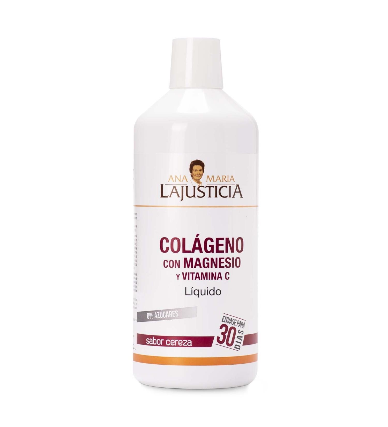 Ana Mar a Lajusticia Collagen With Magnesium and Vitamin C Cherry Flavor 1 L - Buy Online on GoSupps.com
