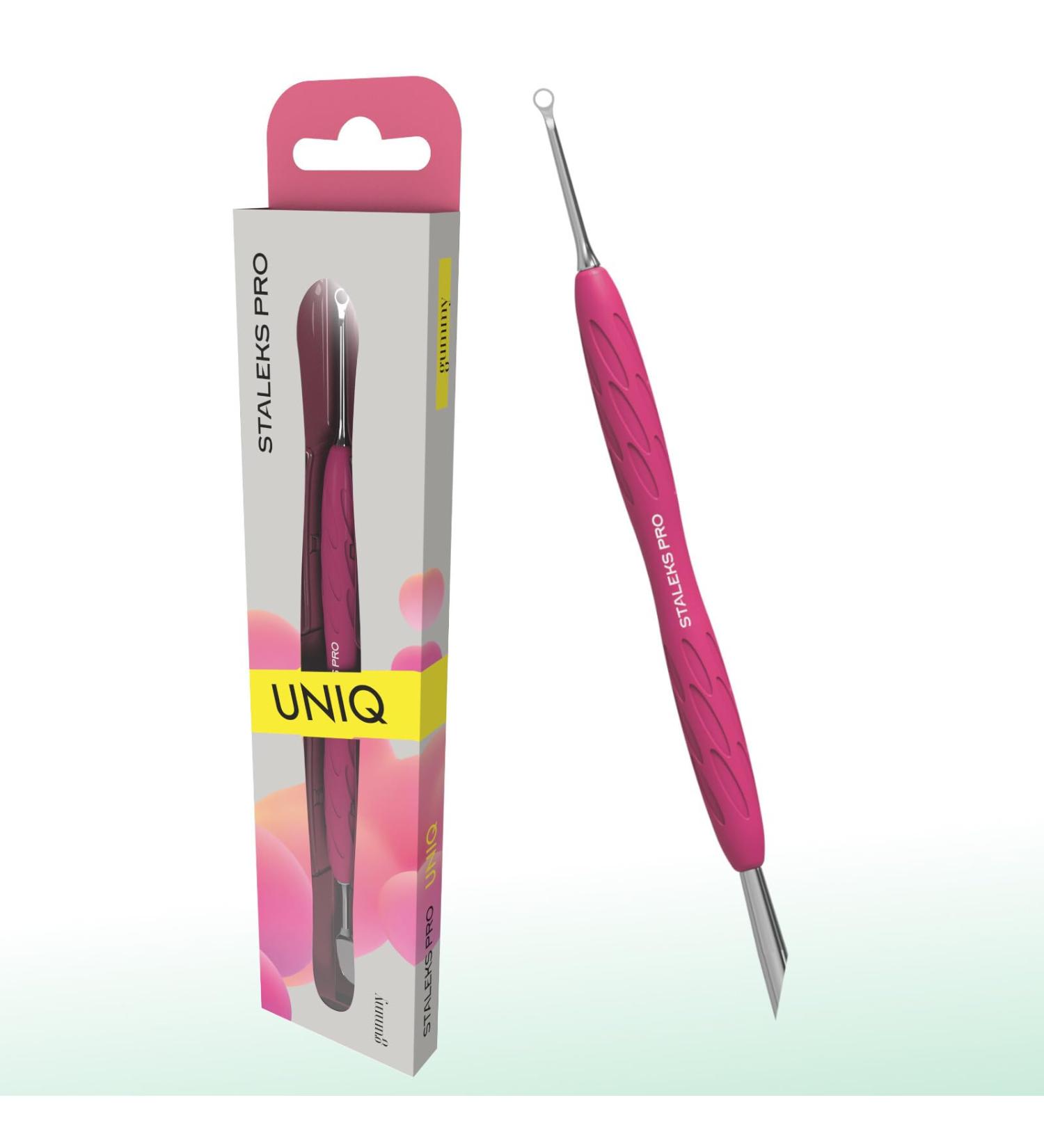 STALEKS UNIQ PQ-11/2 Double Manicure Instrument with Silicone Grip (Ring + Hoof Sticks) - Buy Online on GoSupps.com