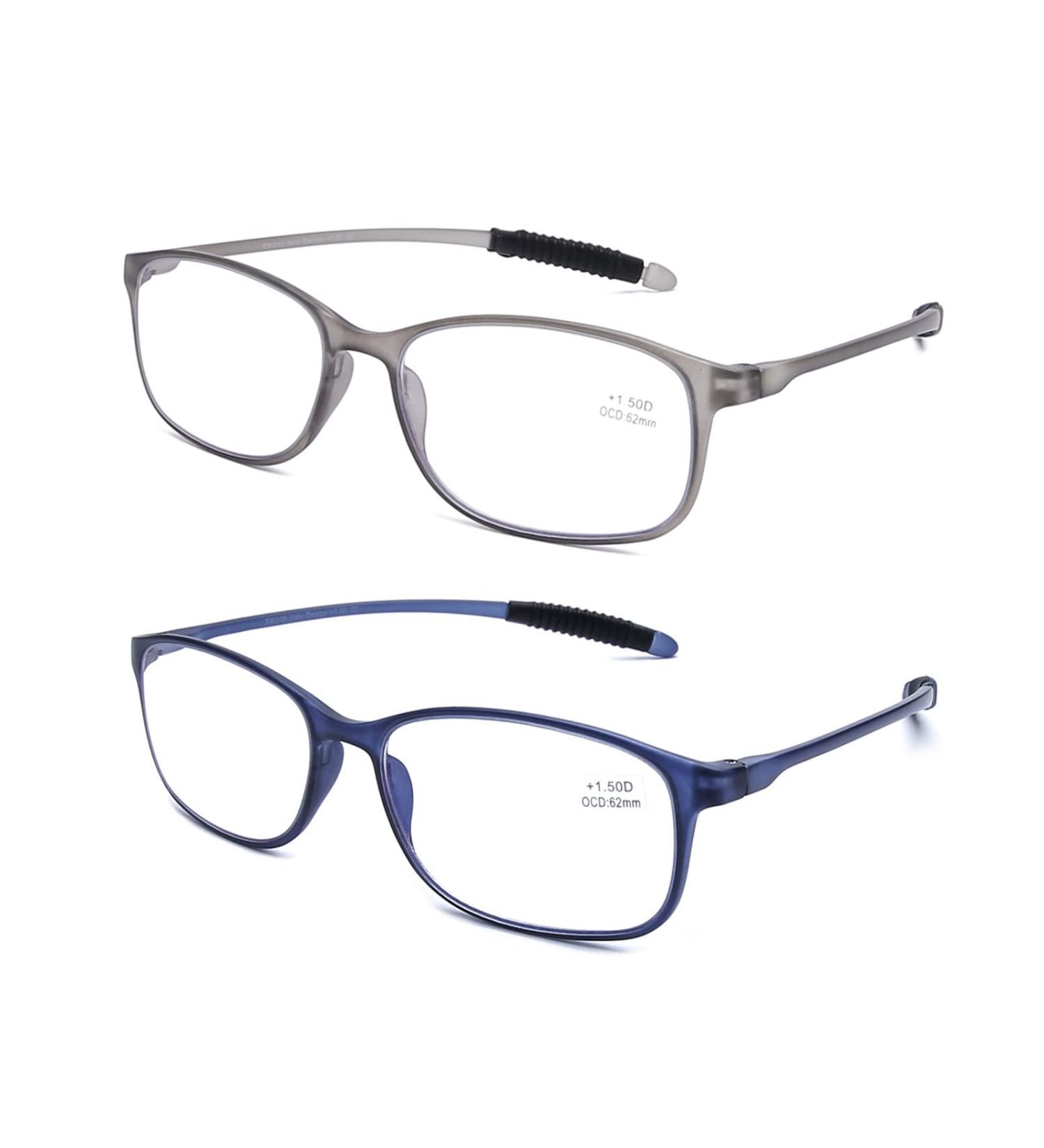 DOOViC Blue Light Filter Computer Reading Glasses for Unisex TR259-C | Available in 9 Colors | Blue+Grey 2.0x Magnification - Buy Online on GoSupps.com