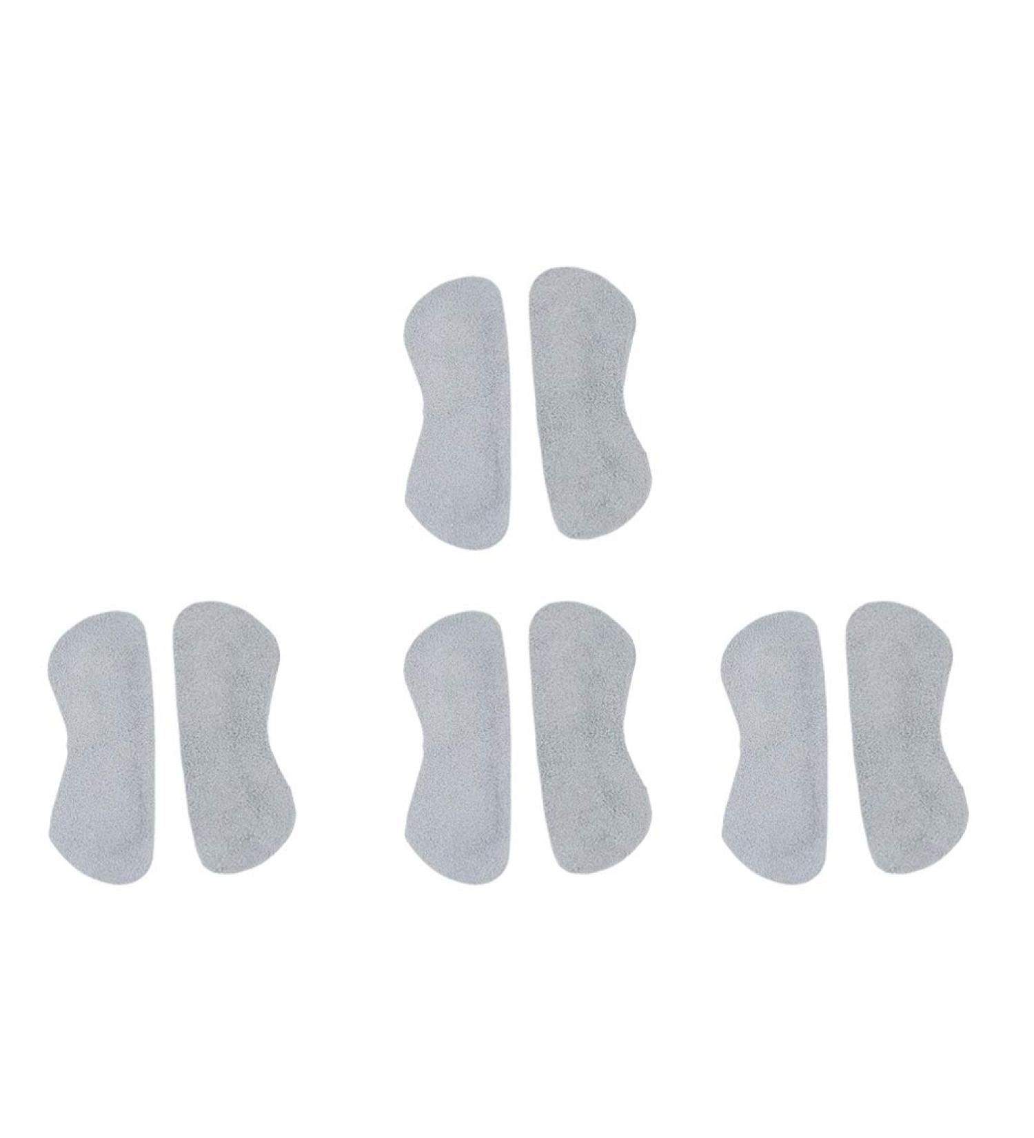 Healifty Women's High Heel Pads - Silicone Gel Insoles & Leather Heel Grips for Comfort and Support (Grey) - 4 Pairs - Buy Online on GoSupps.com