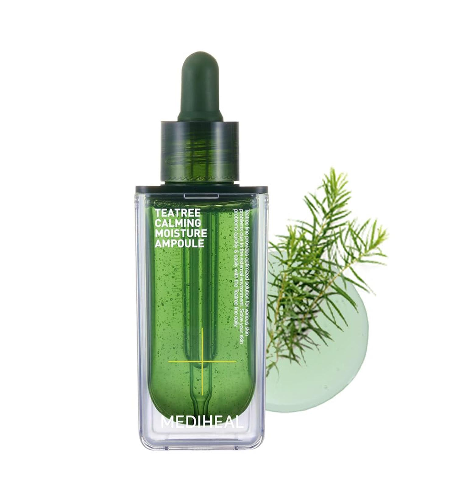 MEDIHEAL Teatree Calming Moisture Ampoule (1.7 fl oz 1 Pack) - Quick Calming and Deep Hydrating with Teatree Leaf Water 92% for Sensitive Skin Type - Buy Online on GoSupps.com