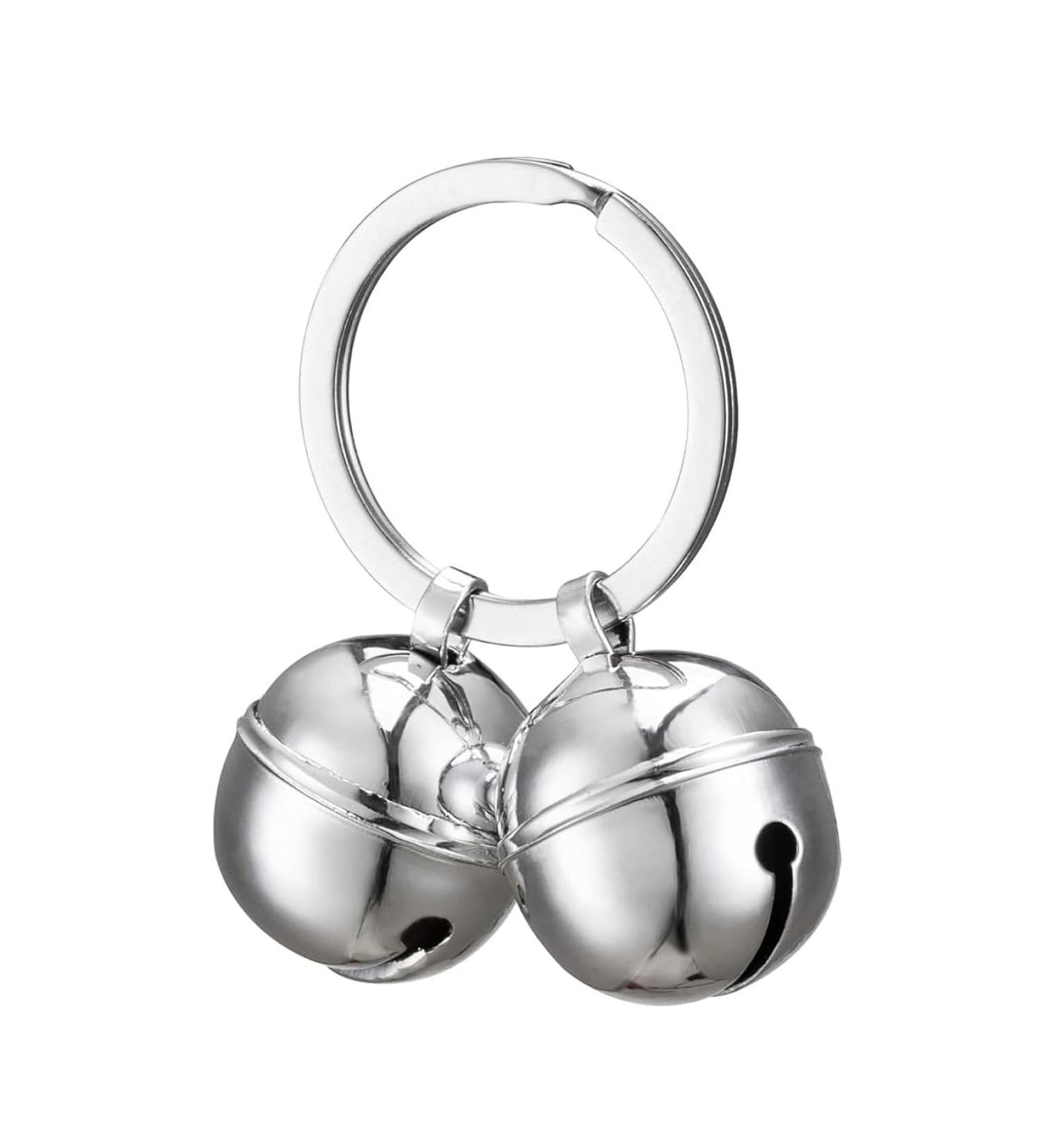 ROHOME Pure Copper Cat Dog Collar Bells Pet Tracker Round Handmade Copper Pendant Bells Brass Bells for Collar Dog Loud Anti-Lost Training Bells silver - Buy Online on GoSupps.com