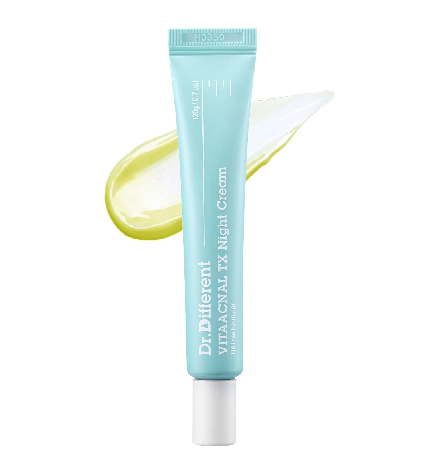 Dr. Different VITAACNAL TX Night Cream for Acne-Prone Skin | Soothing Retinal & Oil-Free Treatment for Blackheads - 0.7oz - Buy Online on GoSupps.com