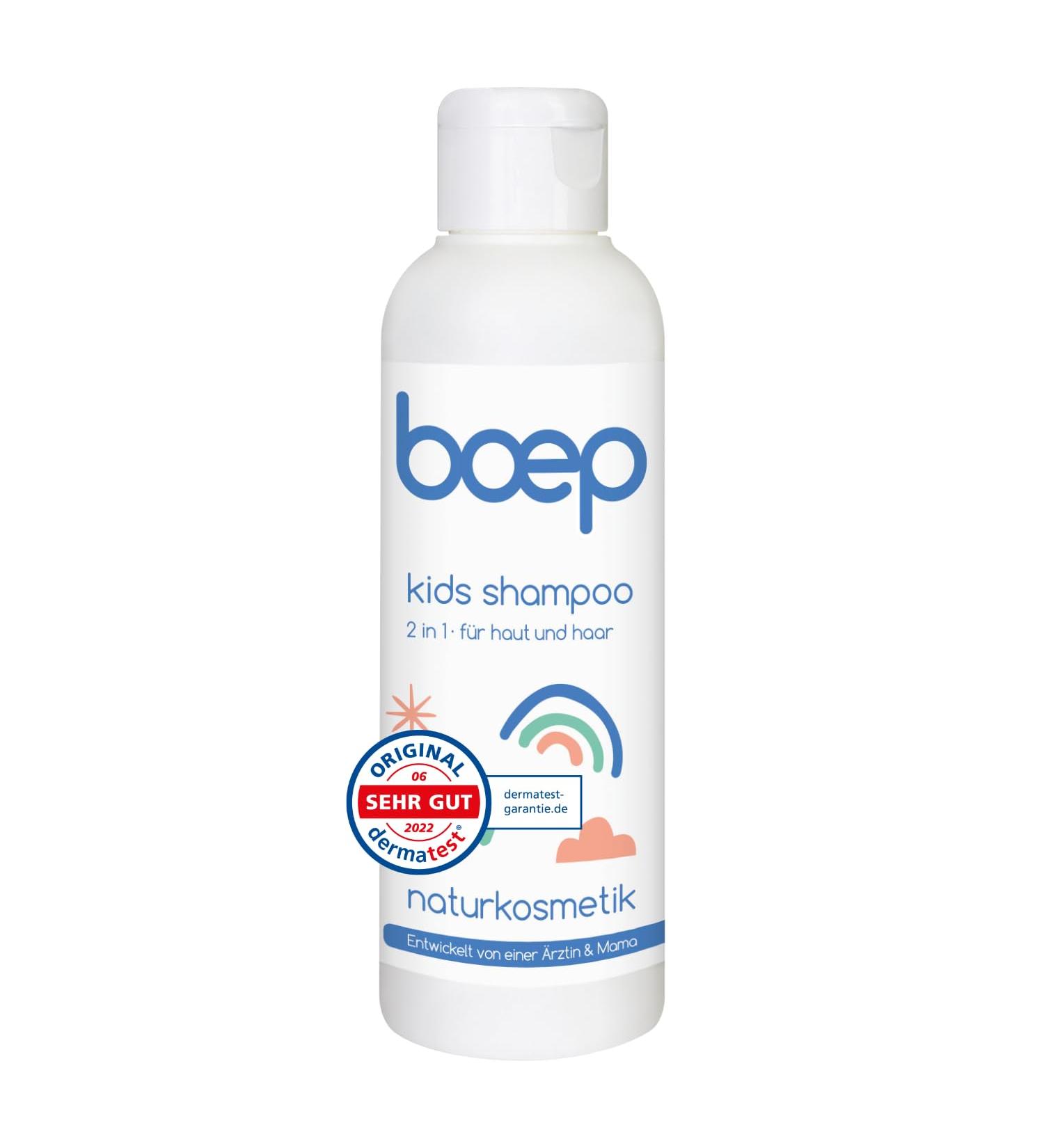boep Kids Shampoo | Mild 2-in-1 Shampoo & Shower Gel | Certified Natural Cosmetics for Children (150ml) - Buy Online on GoSupps.com