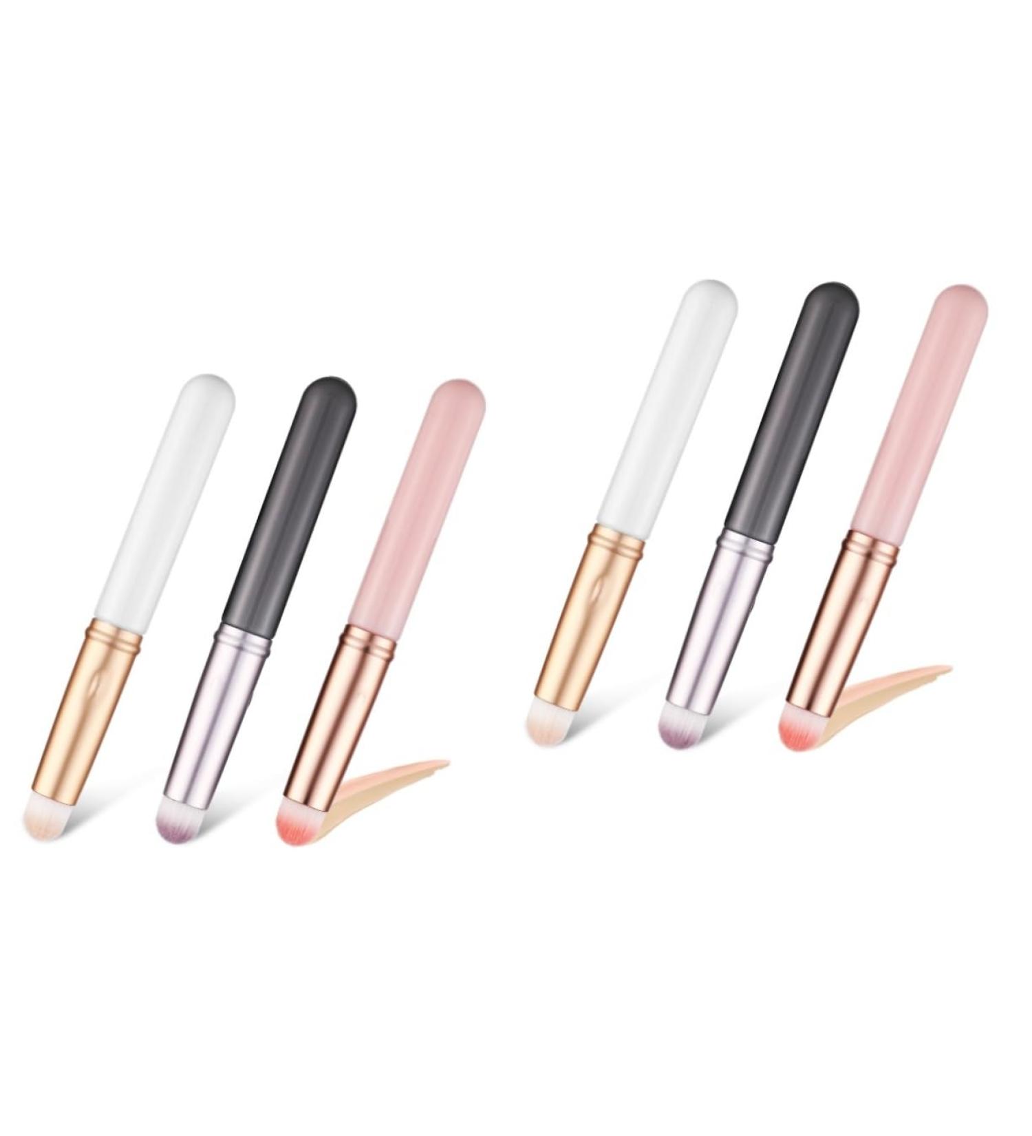 Didiseaon 6 Pcs Lip & Concealer Brush Set - Makeup Applicators for Foundation Eyebrows & Lips | High-Quality Artificial Fiber - Buy Online on GoSupps.com