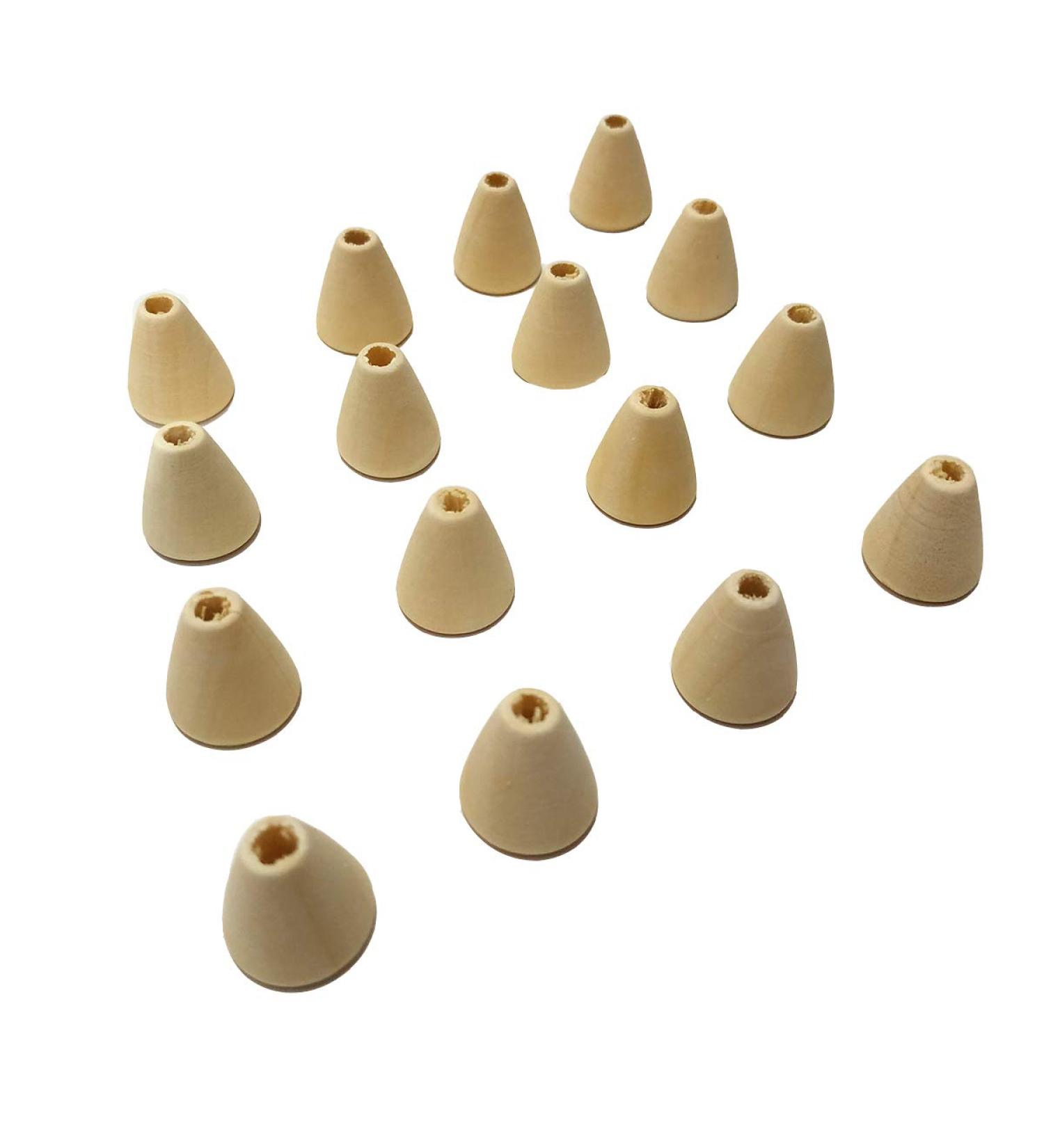 30pcs Irregular Wood Cone Beads for Bracelet & Necklace Making | Handmade DIY Beading Crafts Accessory - Buy Online on GoSupps.com