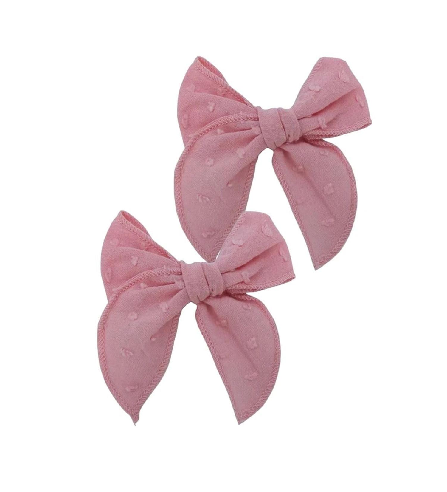 New 2025 2 Pcs Mini Fable Bow Hair Clips For Toddler New For Fashion Cotton Linen Hair Bows Barrettes Hairbow Accessories Hairgrips Jewelry Fashion Accessories Creative Gift - Buy Online on GoSupps.com