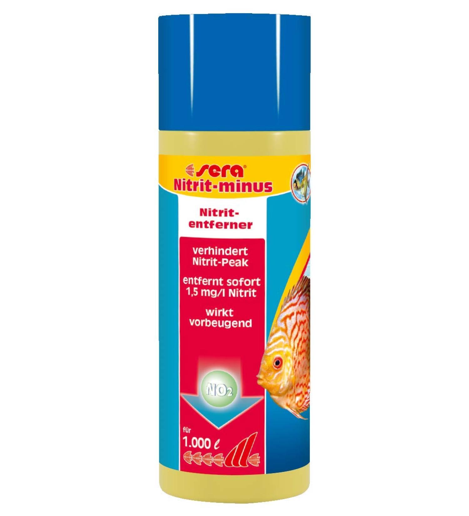 Sera Nitrit-Minus 250 ml - Instant Nitrite Remover for Aquariums | Control Nitrite Levels up to 1.5 mg/l - Buy Now! - Buy Online on GoSupps.com