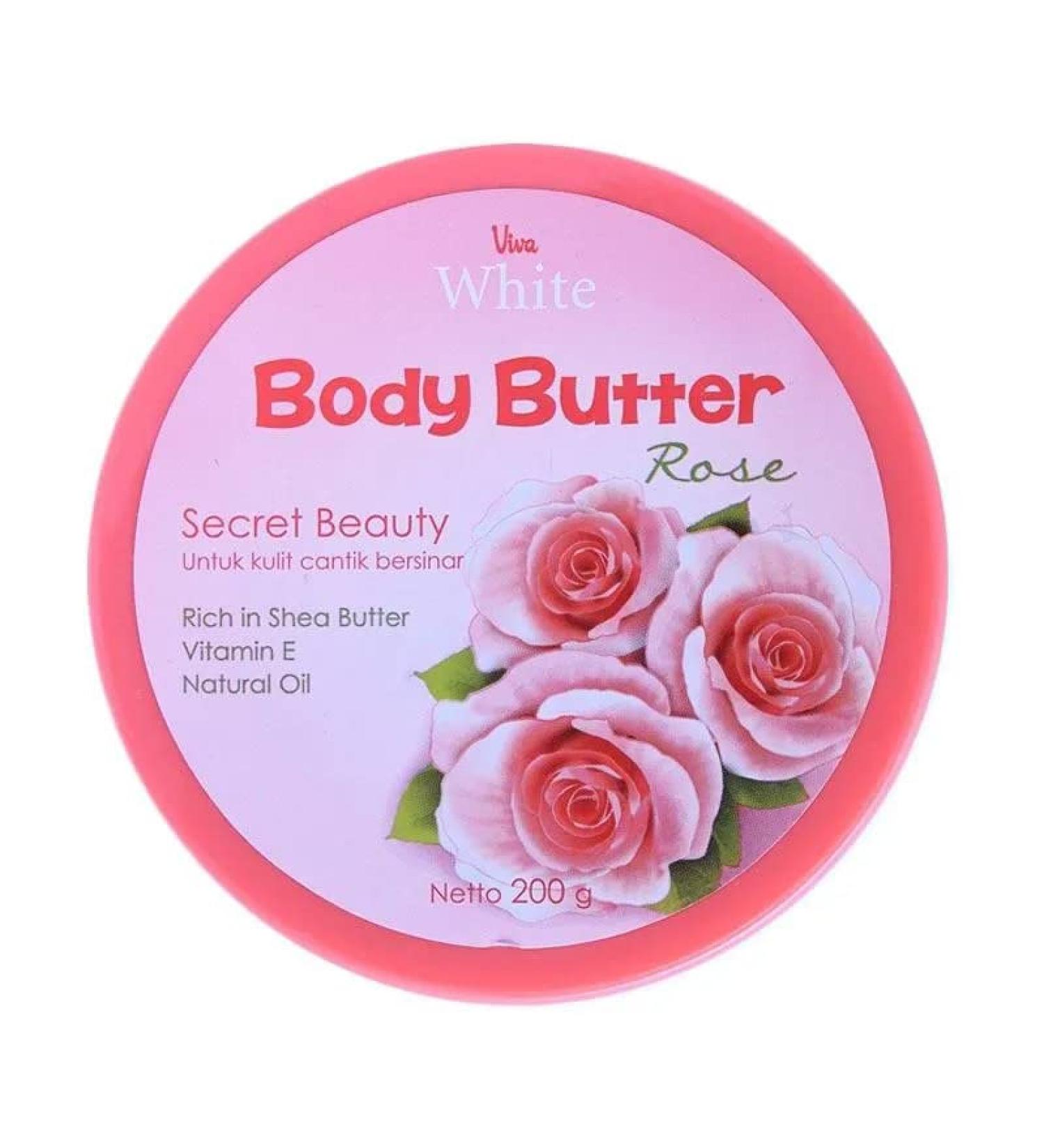 Viva Body Butter 200g - Nourishing Rose Scented Moisturizer for Soft Skin | International Shipping Available - Buy Online on GoSupps.com