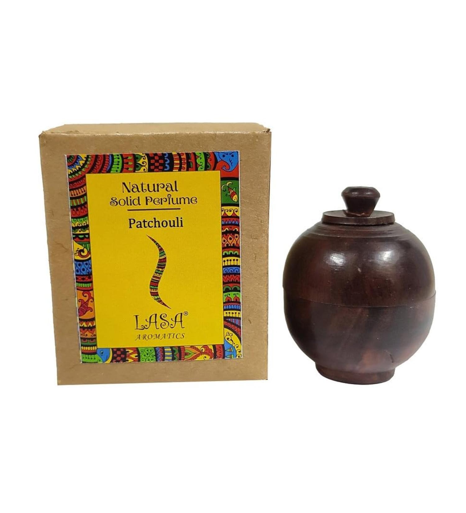 ANANYA FASHION & CRAFTS HUB Patchouli Natural Solid Perfume Beeswax Long Lasting Body Fragrance Balm Solid State Eau De Perfum in Wooden Jar 6 gm - Buy Online on GoSupps.com