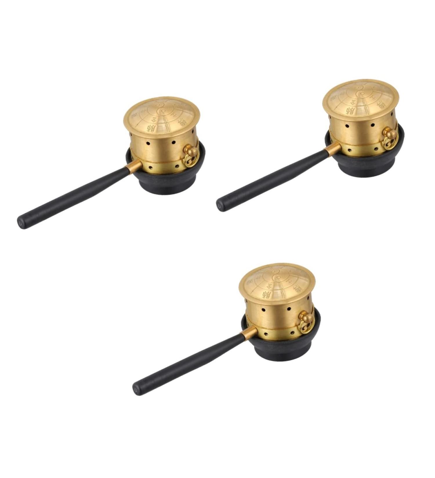 Healeved 3 Sets Moxibustion Box - Moxa Massage Tower Neck Roll Moxa Stick Holder & Kegel Burner Tank - Pure Copper Massage Devices for Wellness - Buy Online on GoSupps.com