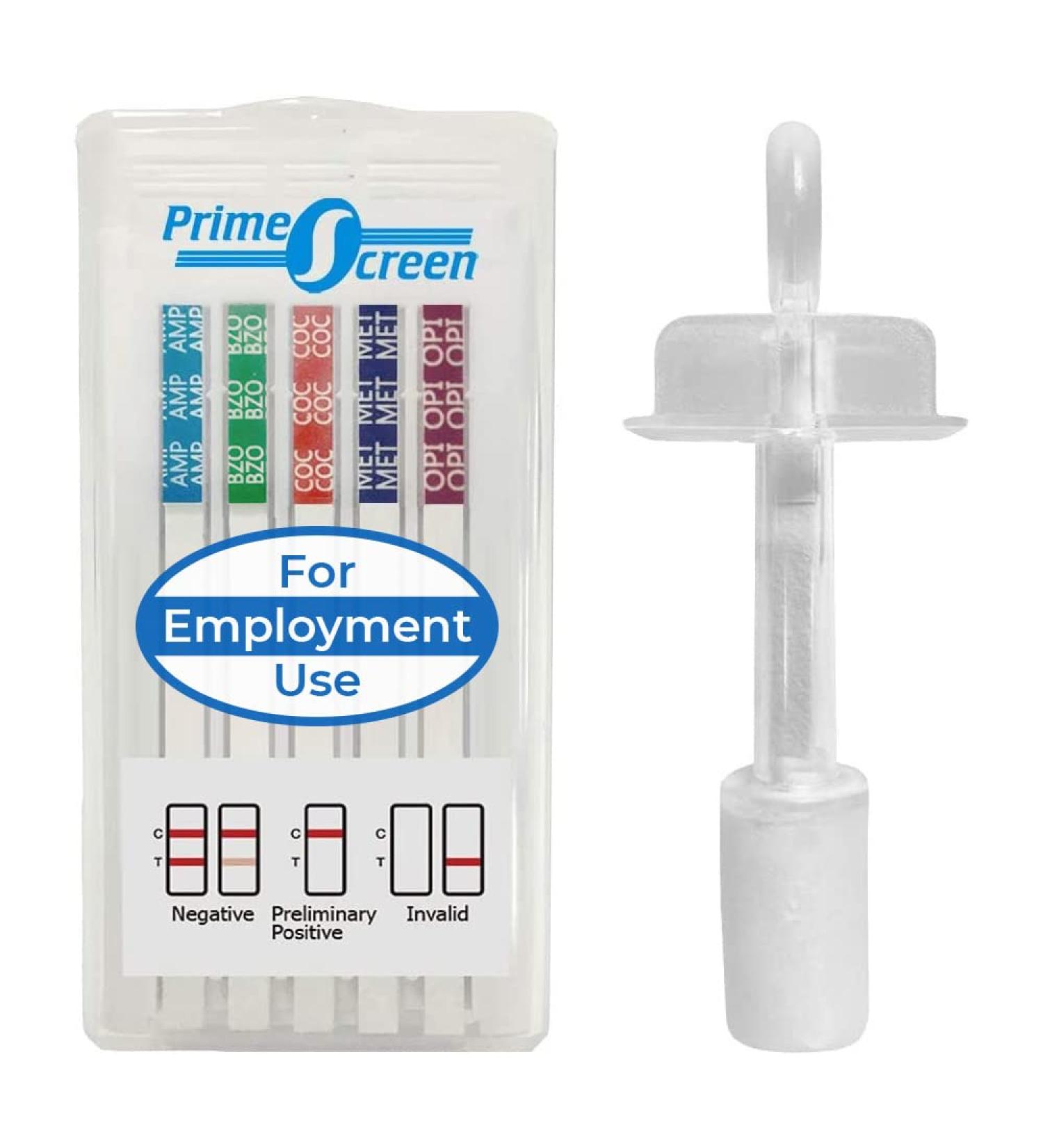 Prime Screen 6 Panel Oral Saliva Drug Test Kit - 5 Pack for Employment & Insurance Testing (AMP, COC, MET, OPI, PCP, THC) | ODOA-166 - Buy Online on GoSupps.com