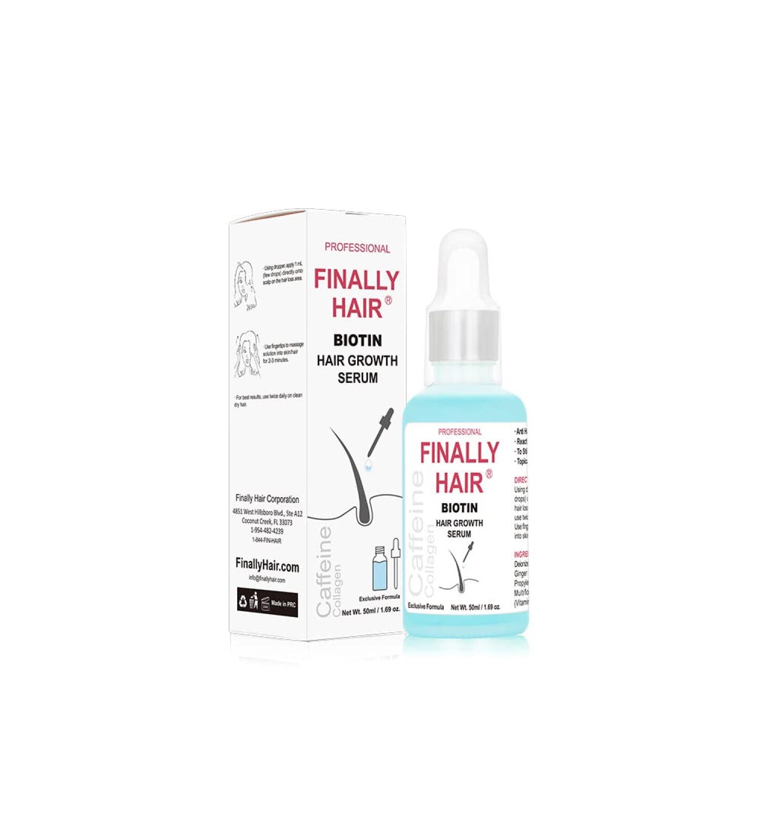 Women's Hair Loss Treatment Serum with Biotin, Collagen, and Caffeine - Promotes Hair Growth and Supports Regrowth - Buy Online on GoSupps.com