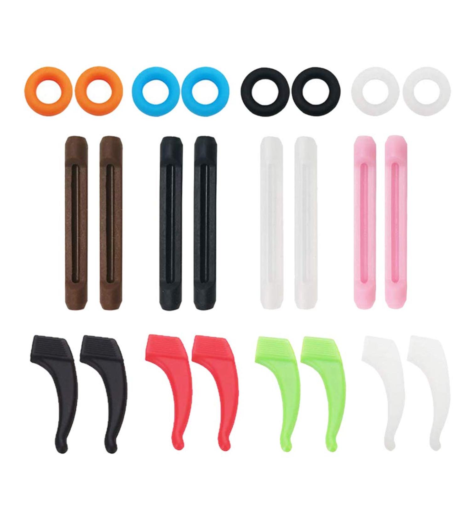 Silicone Eyeglass Temples & Ear Hooks - 12 Pairs Eyeglass Holders for Secure Fit | International Shipping Available - Buy Online on GoSupps.com