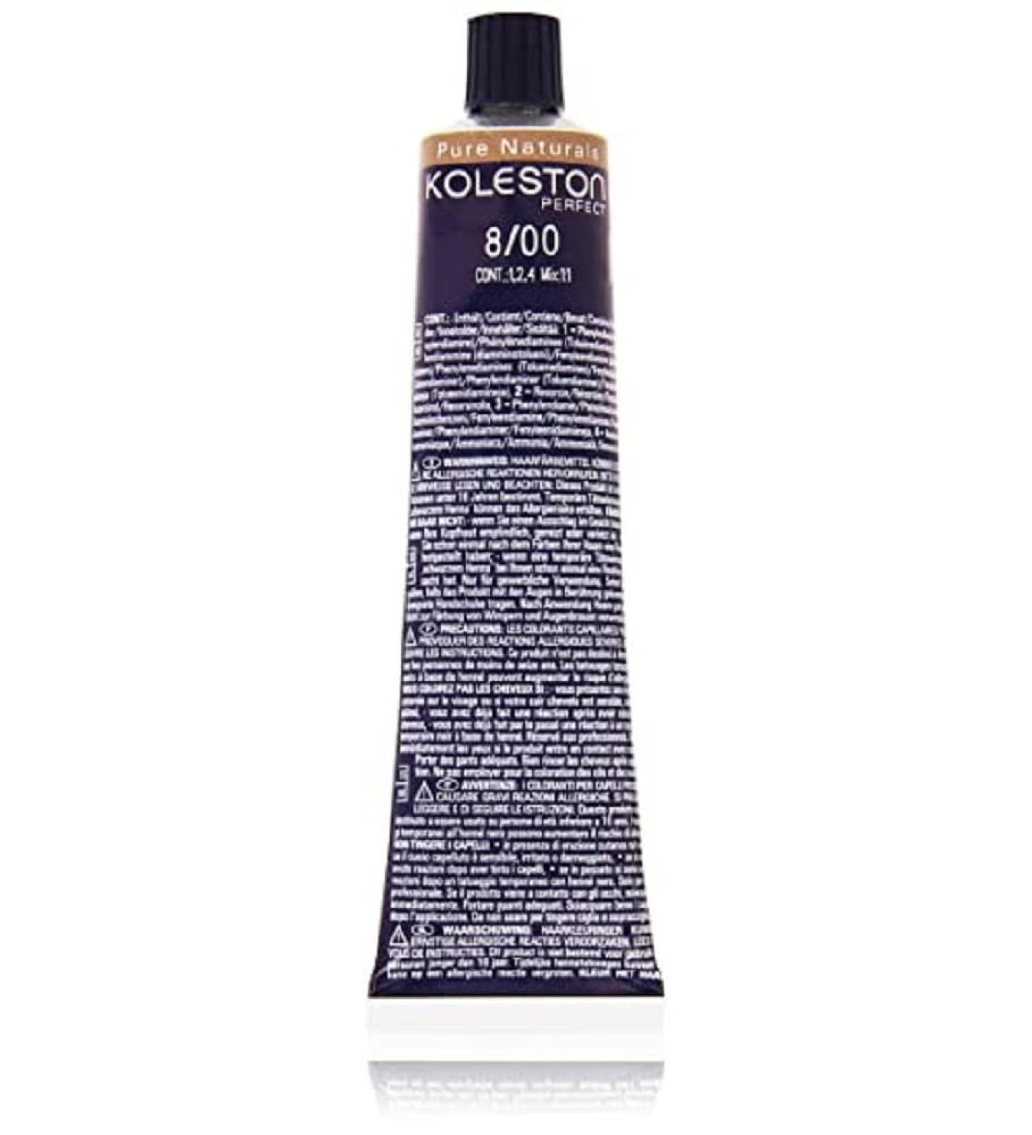 Wella Professionals Koleston Perfect Permanent Cream Hair Color 8/00 Light Blonde Natural - 60ml | International Shipping Available - Buy Online on GoSupps.com