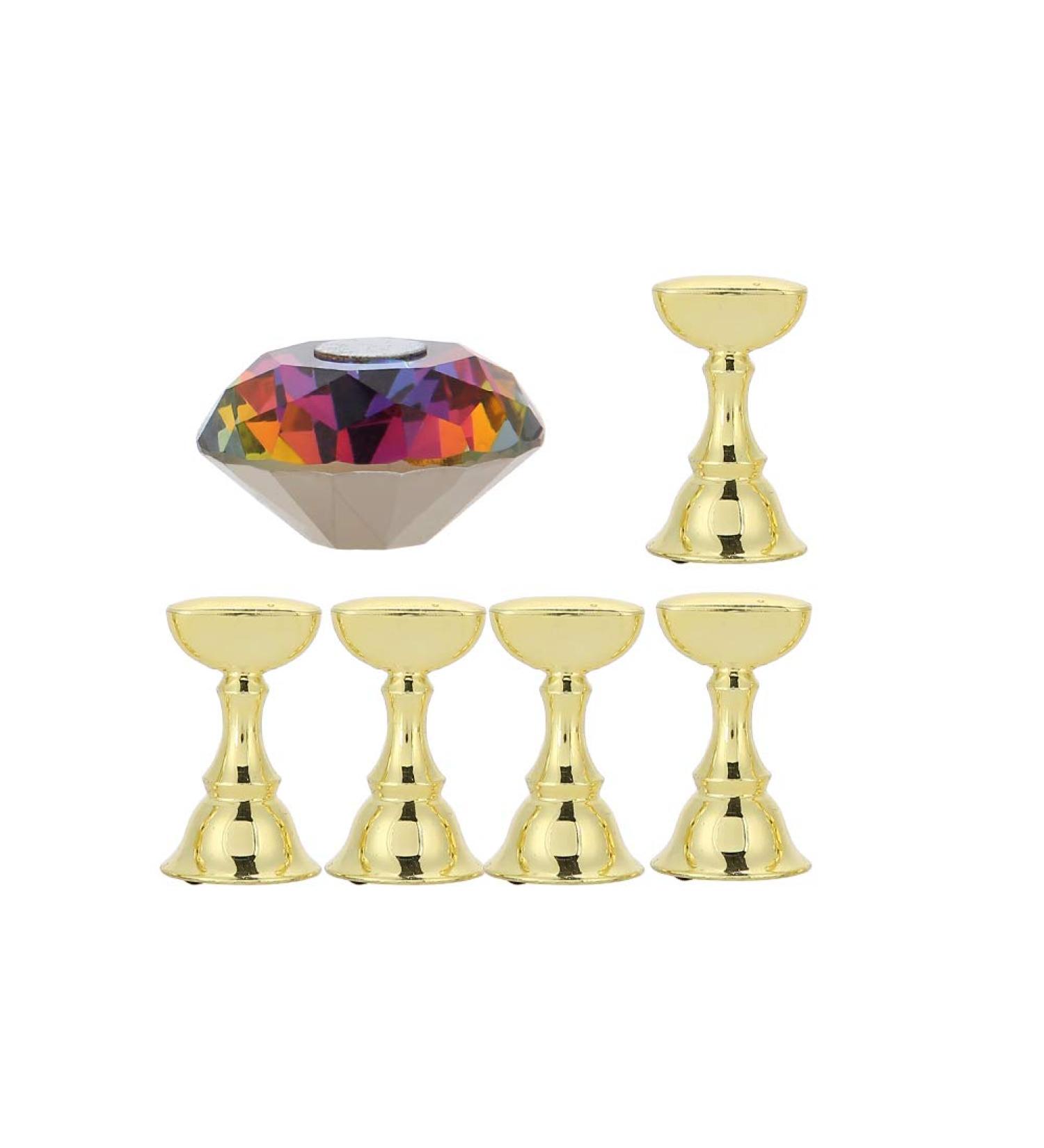 Practice Stand Base Magnetic Nail Tip Stand Holder for Beauty Personal Care Nail Tip Practice Stand Crystal Base Nail Show Accessories Tools(01) - Buy Online on GoSupps.com