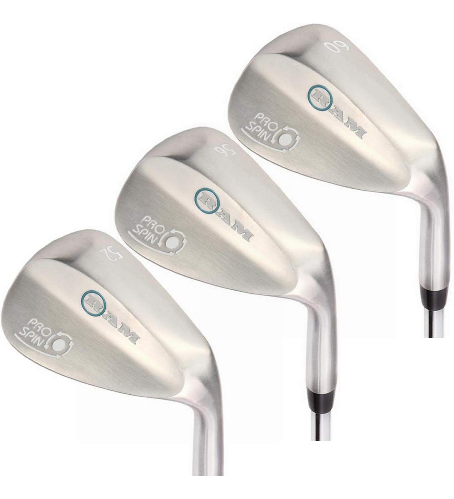 Ram Golf Pro Spin 3 Wedge Set - 52 Gap 56 Sand 60 Lob Wedges - Ladies RH Graphite Shaft - Buy Online on GoSupps.com
