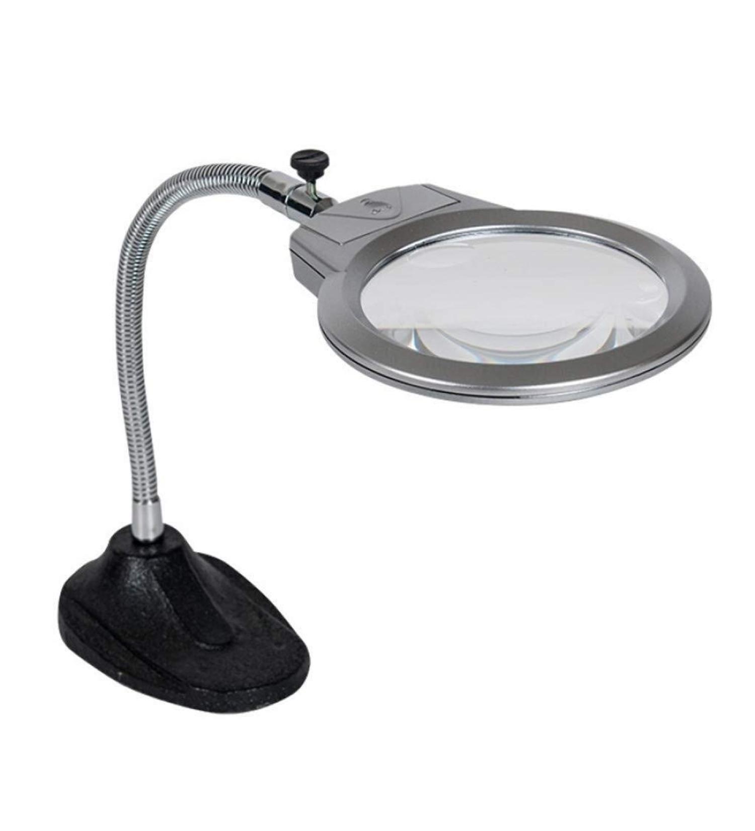 Magnifying Glass Desktop Reading and Maintenance Magnifying Glass Hose Metal Base with LED Lights Made in China - Buy Online on GoSupps.com