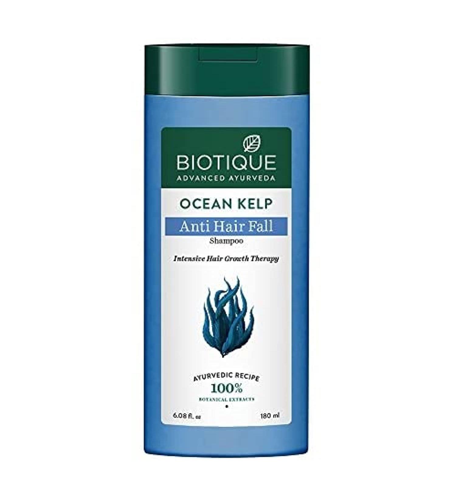 Biotique Bio Kelp Protein Shampoo - Intensive Hair Regrowth Treatment for Falling Hair | 180ml - Buy Online on GoSupps.com