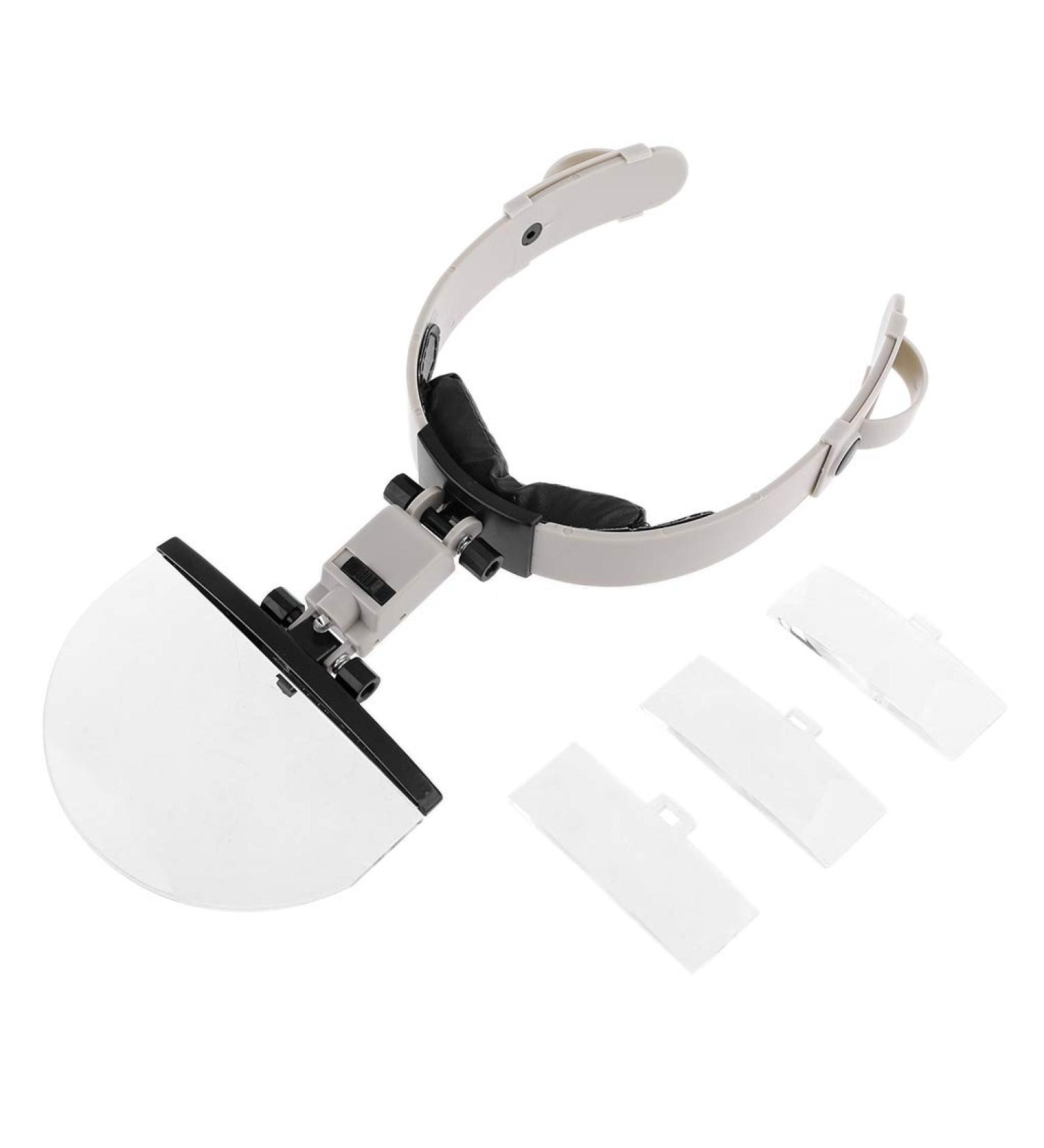 Large Lens Head Wearing Magnifying Glass with LED Illuminated Hand Free Reading Magnifier 2X 3.5X 4.5X 5.5X Small Gift - Buy Online on GoSupps.com