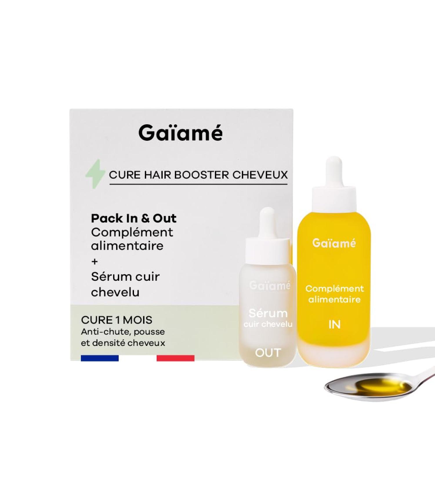 Ga am 30-day pack of food supplement + growth and anti-hair loss serum made in France -50% hair loss Restores the hair cycle - Buy Online on GoSupps.com