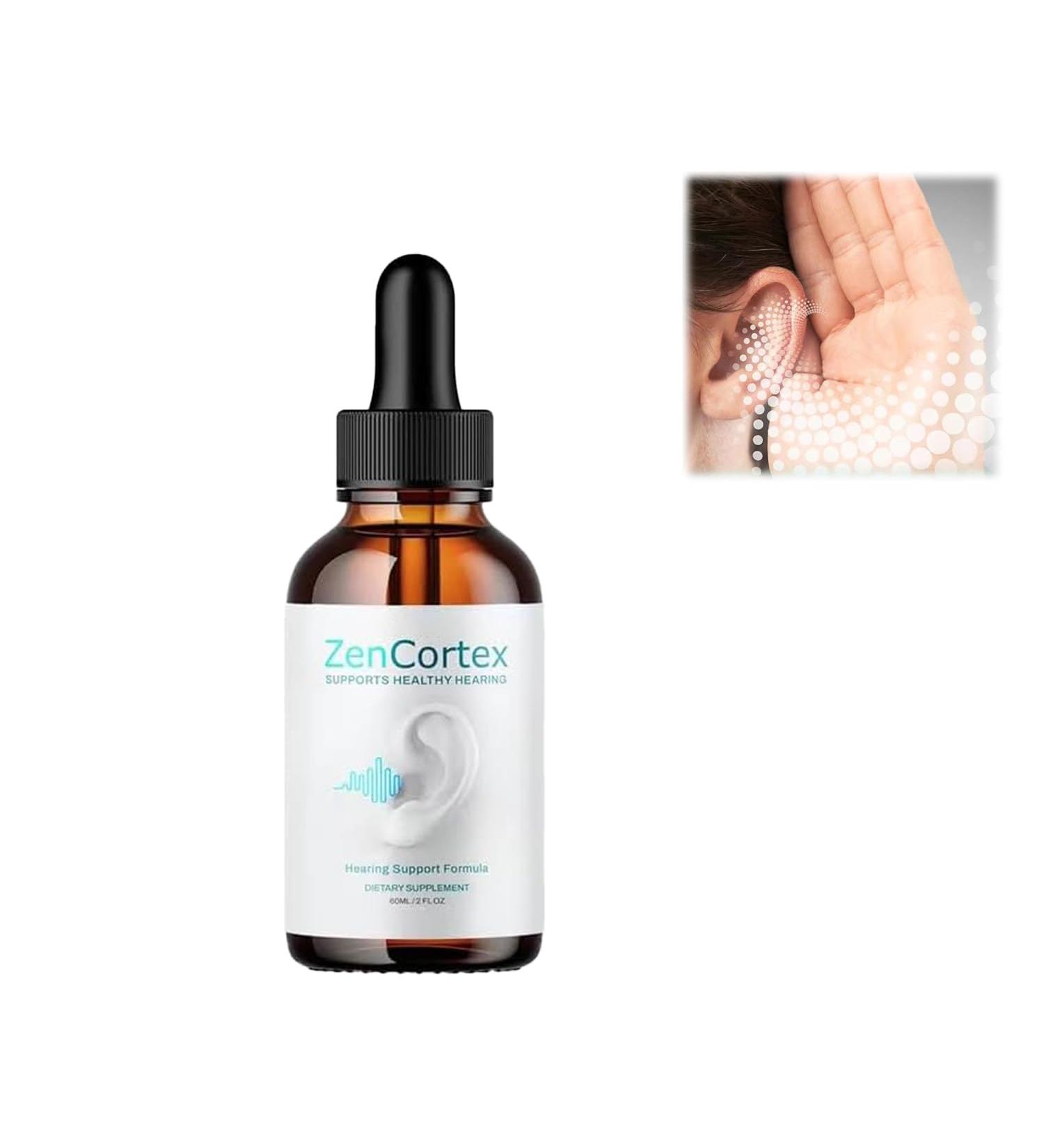 Zencortex Ear Drops for Tinnitus - Promote Eardrum Health & Auditory Clarity - 30-Day Supply - 1 Pack - Buy Online on GoSupps.com