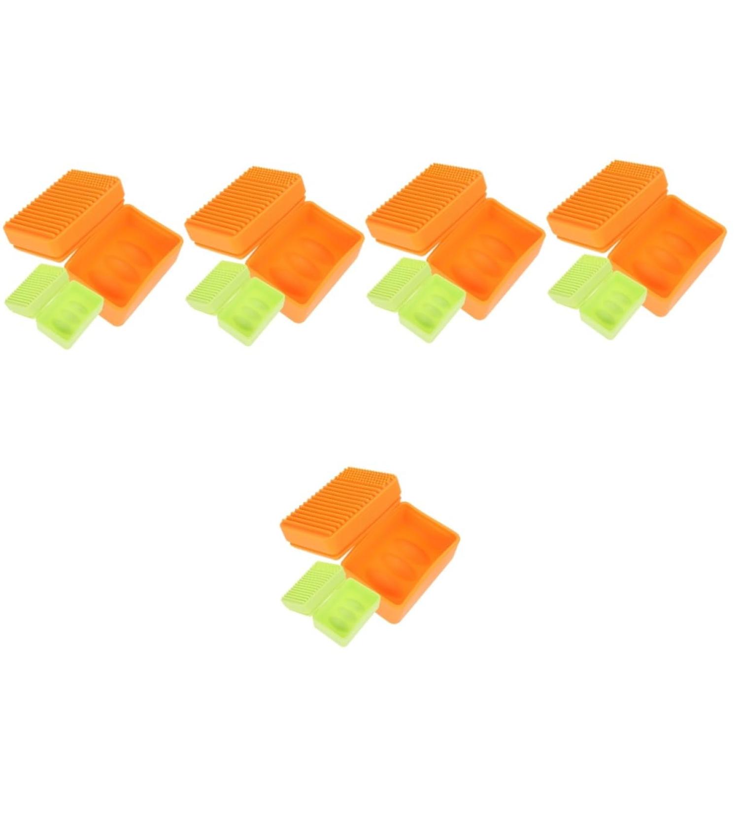 Ciieeo 10 Pcs Silicone Soap Dish Soap Holder Shower Soap Case Holder Silicone Containers Container with Lid Silicone Molds Soap Container Square Preservation Box Silica Gel Travel Orange Light Greenx5pcs 9x6x4.2cmx5pcs - Buy Online on GoSupps.com