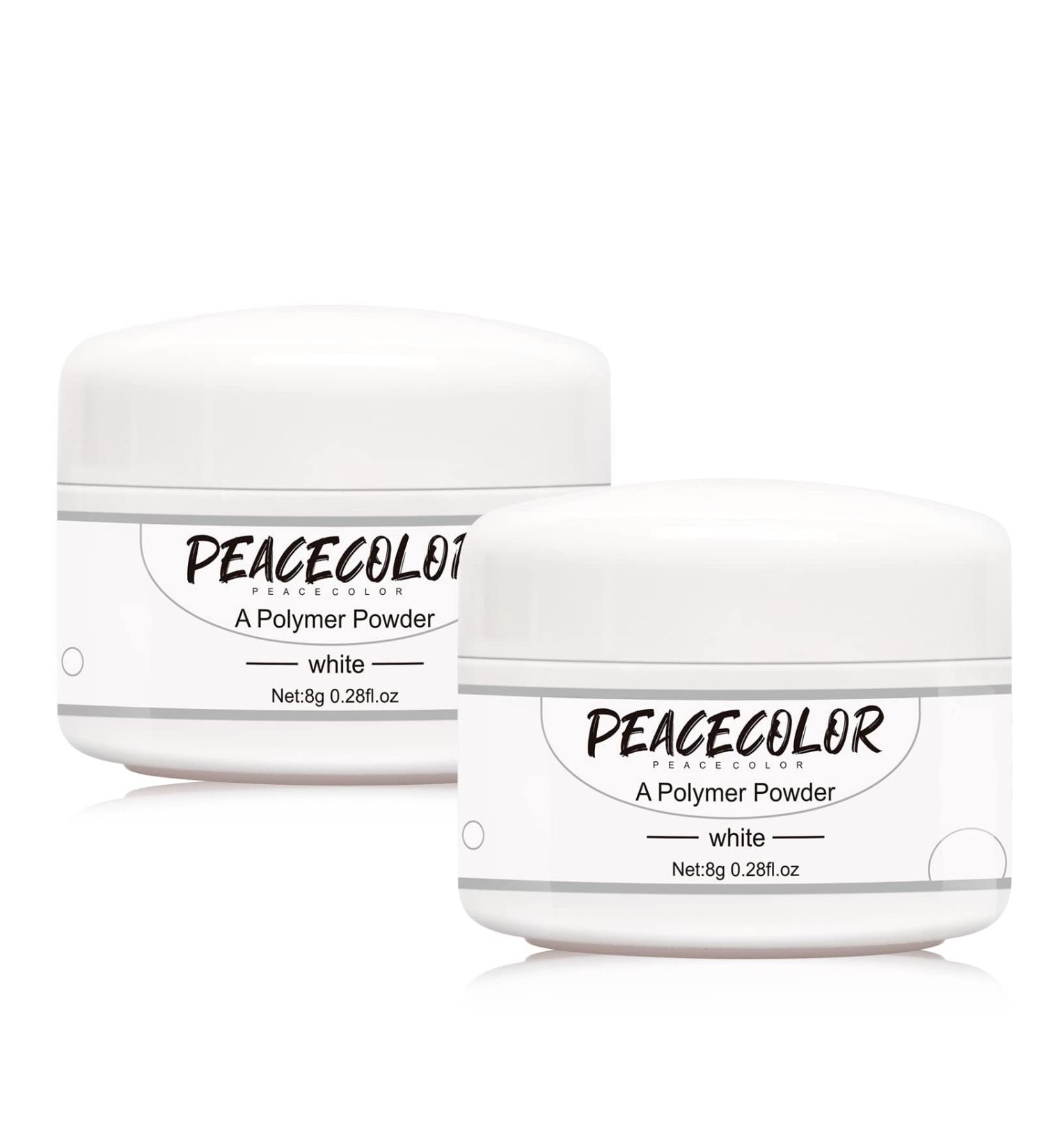 PEACECOLOR 8G 2PCS White Acrylic Powder Set Acrylic Nail Kit Professional Acrylic Nail Powder Long Lasting for Extension Nail Art Acrylic Nail Supplies Sets for Nails Beginners Home DIY Use color 177 - Buy Online on GoSupps.com