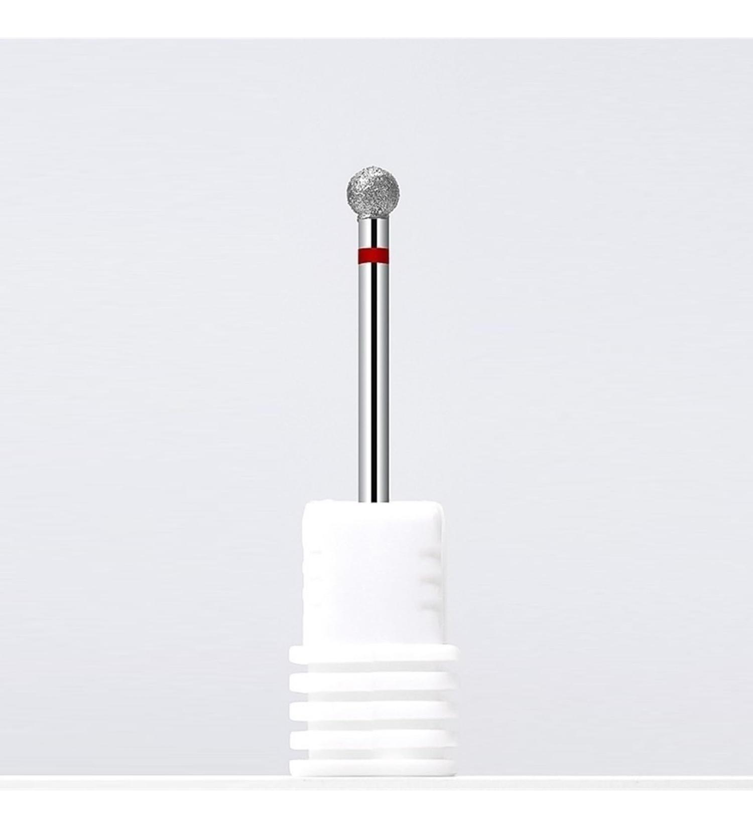 Nail Polish Head Pre-treatment/Exfoliation/Deburring Tool Diamond Round Polish Bit(Red(f) 4mm) - Buy Online on GoSupps.com