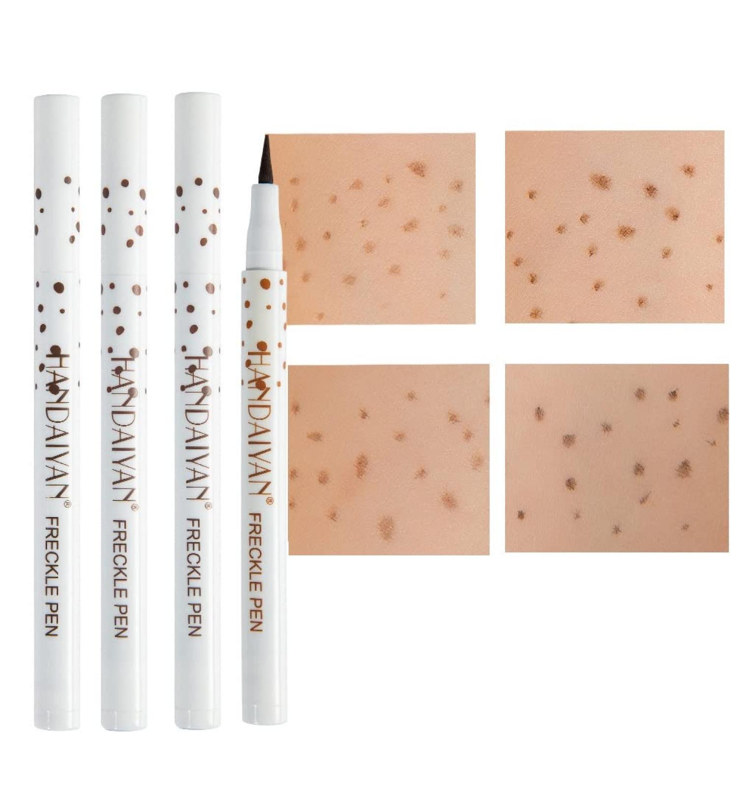 Natural Lifelike Fake Freckles Makeup Pen - Long-Lasting & Waterproof - Sun-Kissed Skin - Dark Brown, Light Brown, Coffee, Chestnut - Buy Online on GoSupps.com