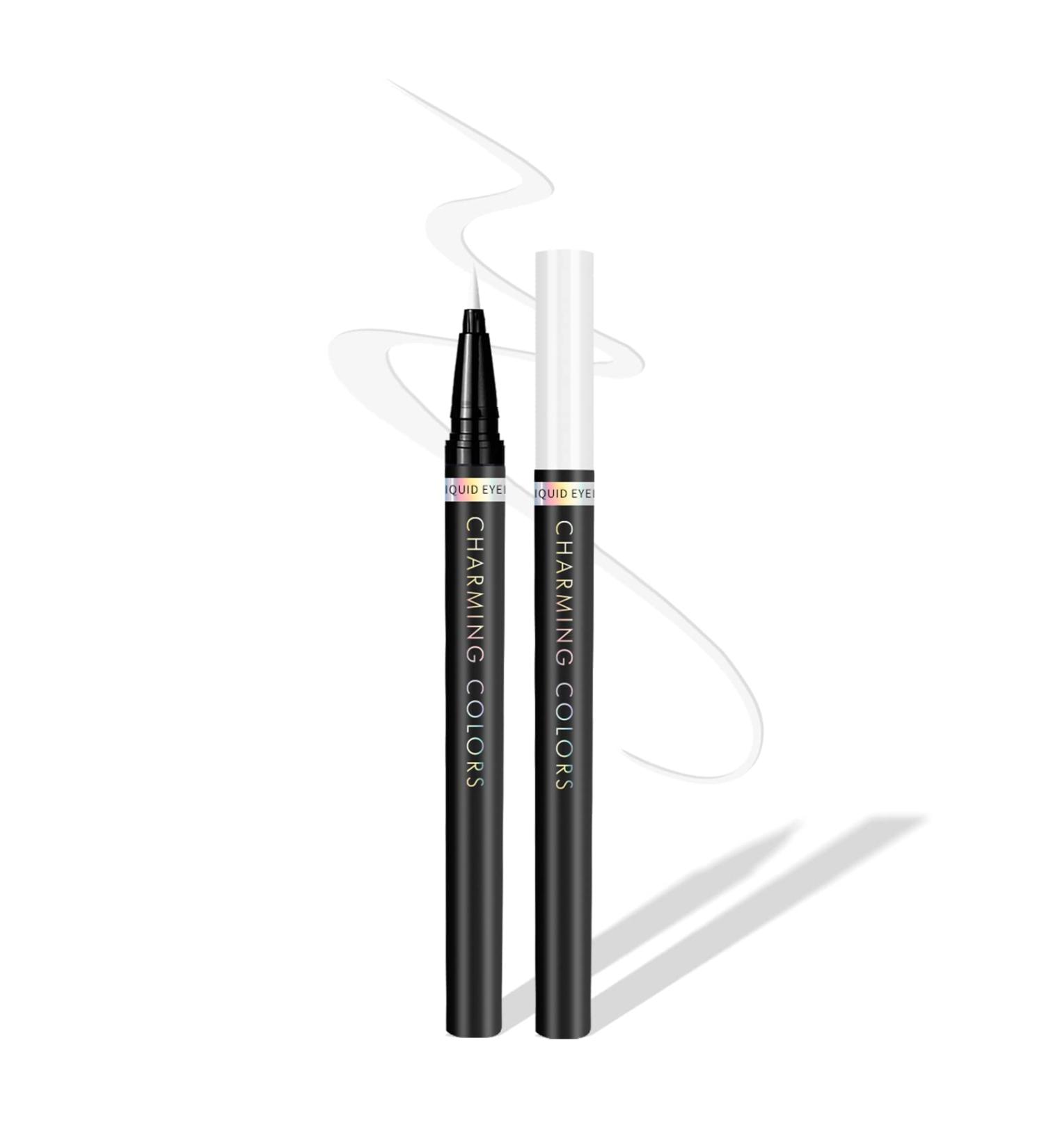 Music Flower Coloured Waterproof Liquid Eyeliner Pencil | Smudge-Proof & Flexible | Multiple Colour Options | Easy Control Pen | White - Buy Online on GoSupps.com