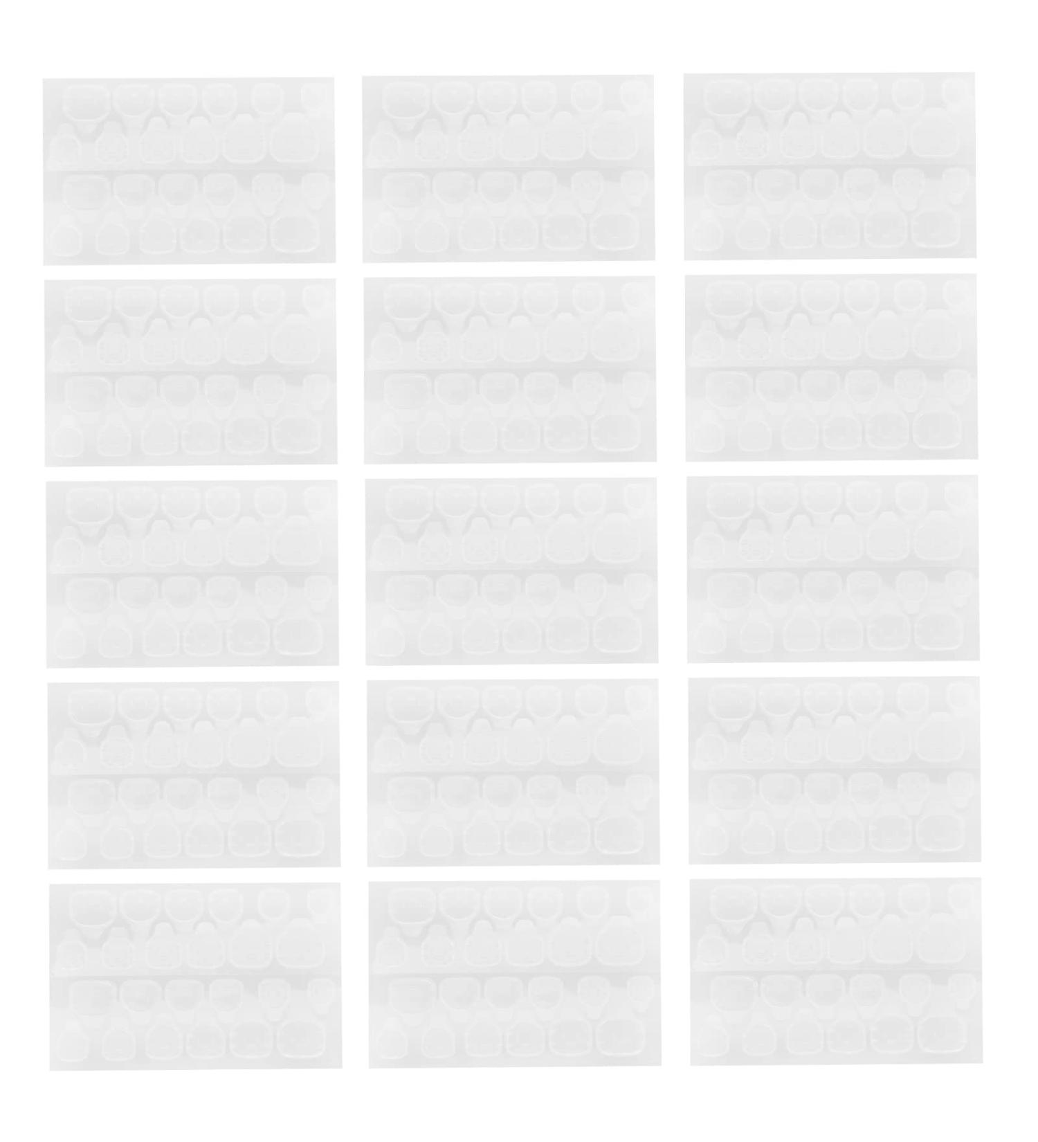 15sheets Nail Jelly Glue Adhesive Nail Tabs Jelly Nail Polish False Nail Glue Stickers False Nail Glue Tabs Nail Adhesive Tabs Adhesive Glue Tabs Transparent Glue Multifunction - Buy Online on GoSupps.com