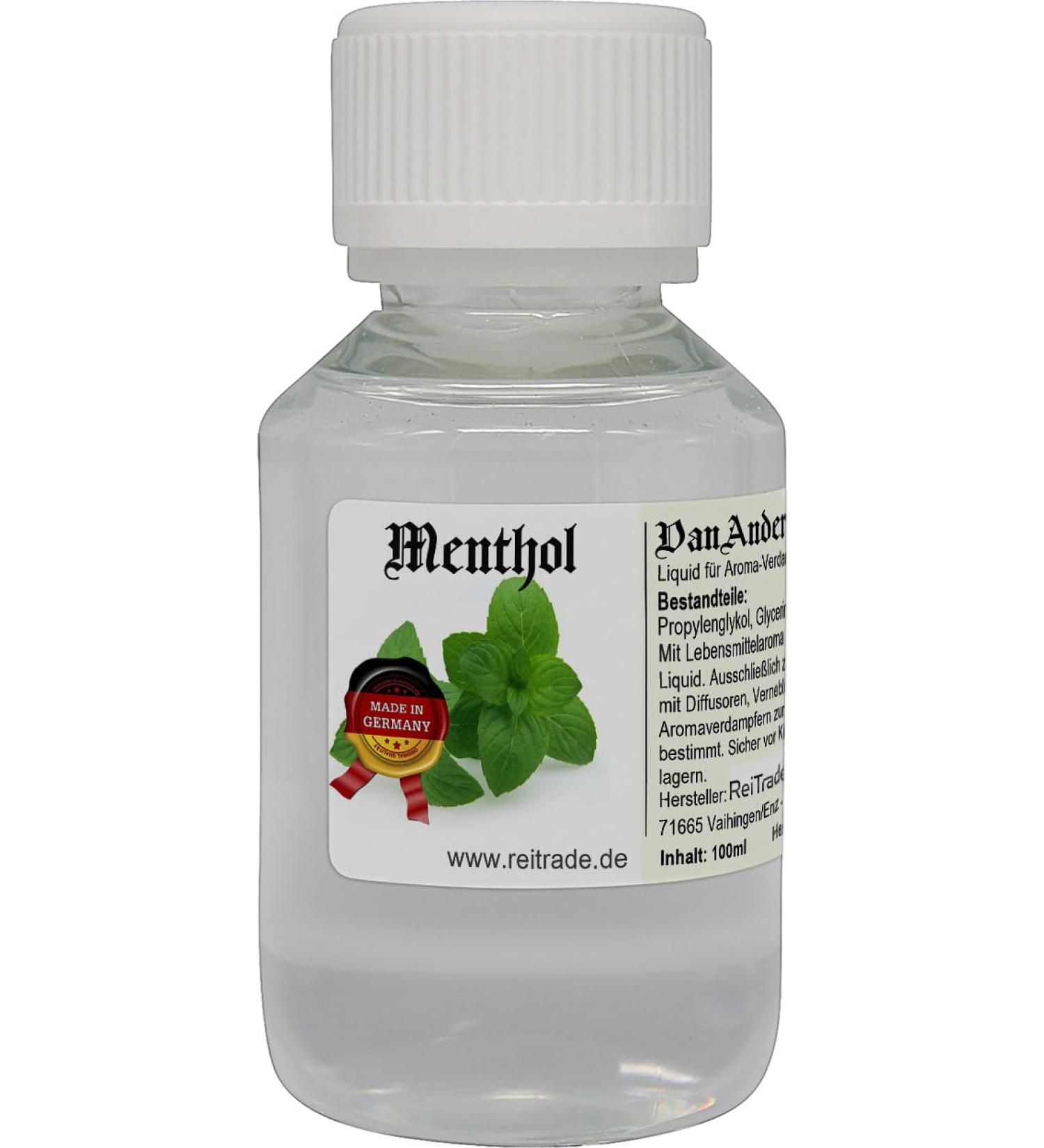 100 ml VanAnderen Liquid for Aroma Vaporizers and Diffusers Menthol