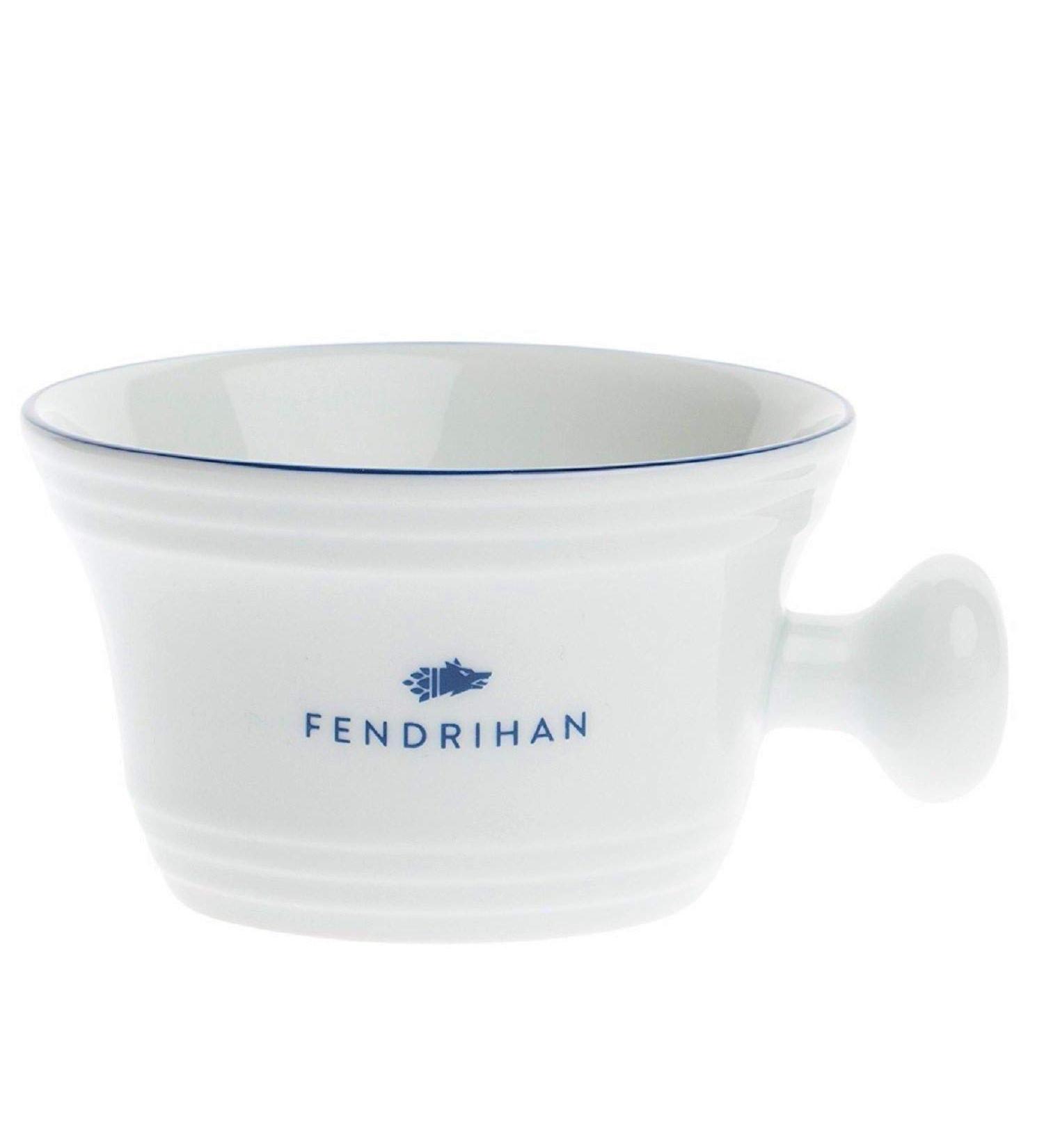 Fendrihan Hand-Painted Dark Blue Porcelain Apothecary Shaving Mug | Premium Shaving Accessories Worldwide Shipping - Buy Online on GoSupps.com