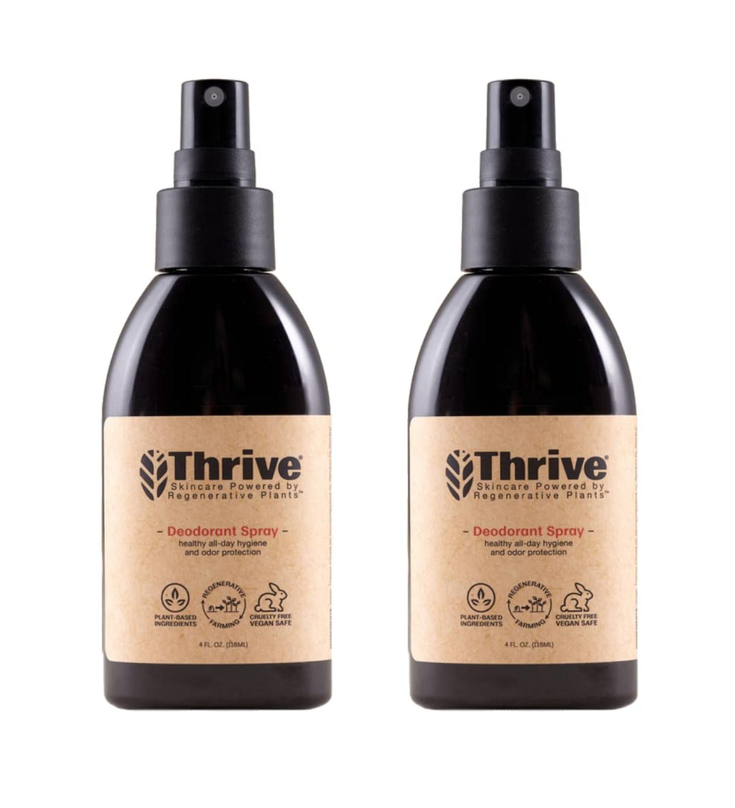 Thrive Natural Care Deodorant Spray 4 Ounces (2 Pack) - All Day Protection Aluminum Free Deodorant for Women & Men - Non-Irritating Natural Spray Deodorant Powered by Regenerative Plants - Vegan 1 Count (Pack of 2) - Buy Online on GoSupps.com