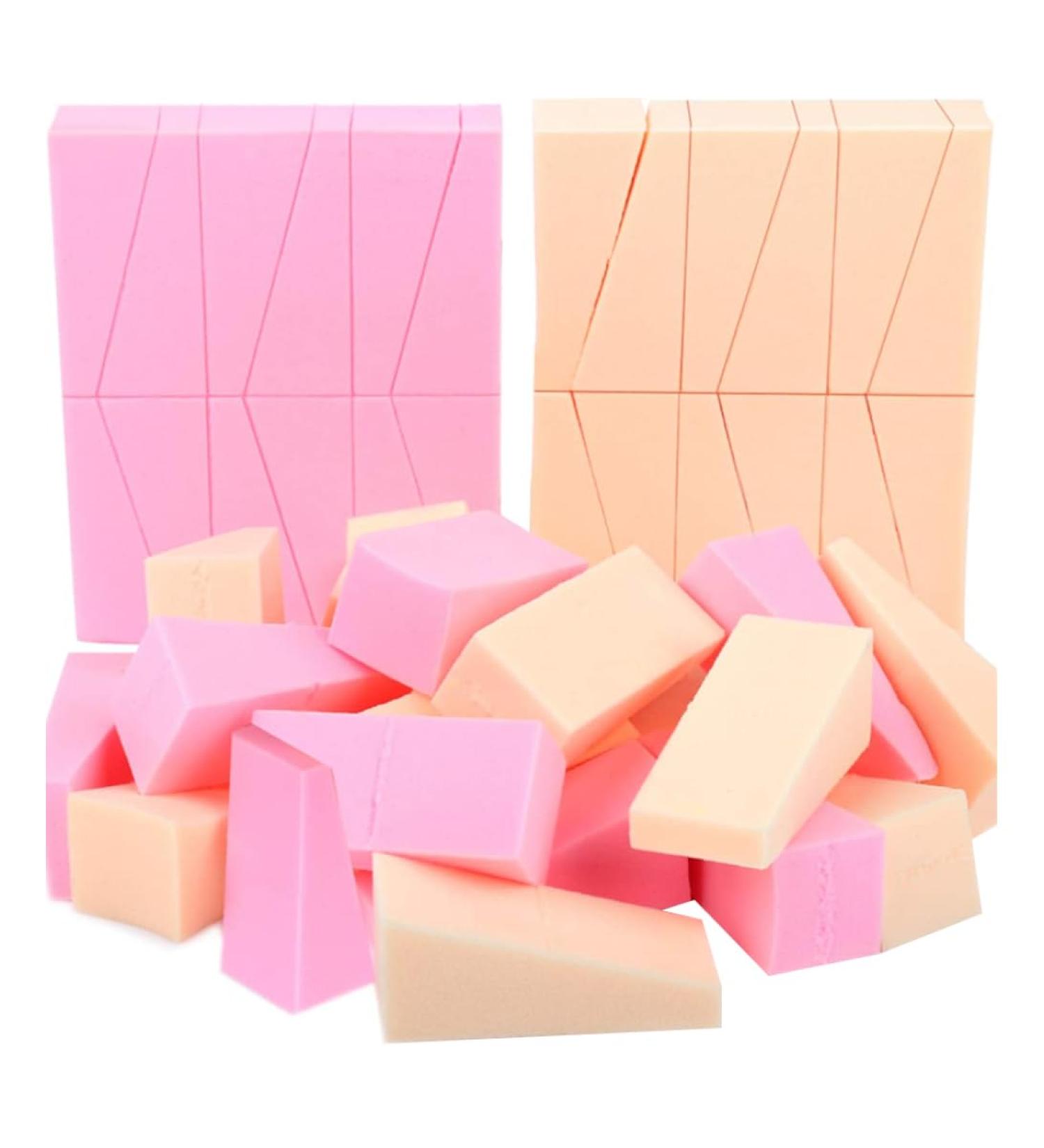48 Latex-Free Make-Up Sponges for Smooth Application - Small Wedge-Shaped Beauty Sponges for Liquid Foundations & Halloween Costumes - Buy Online on GoSupps.com
