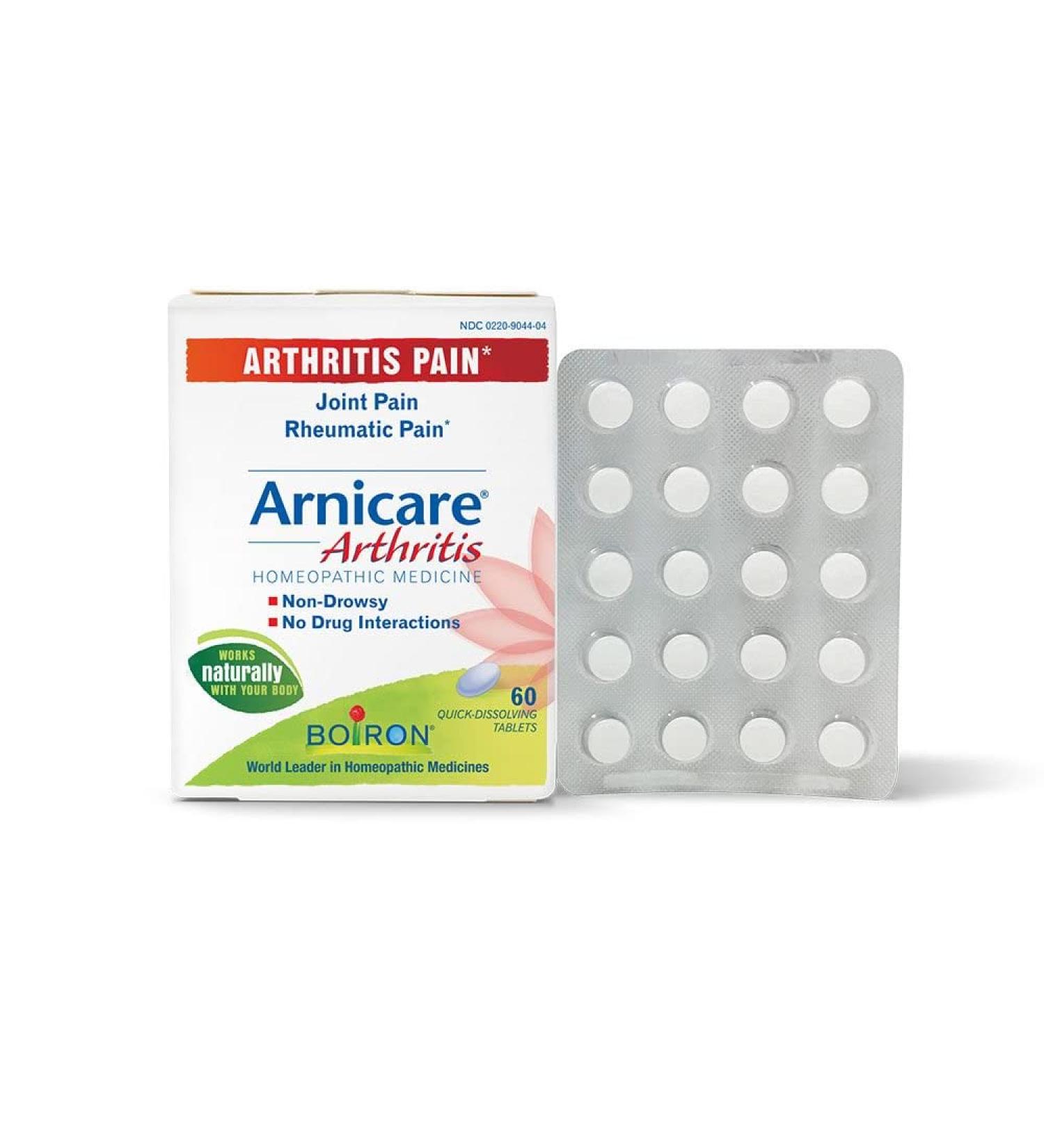 Buy Boiron Arnicare Arthritis Relief - 60 Tablets | Natural Pain Relief for Joint Pain & Inflammation | International Shipping Available - Buy Online on GoSupps.com