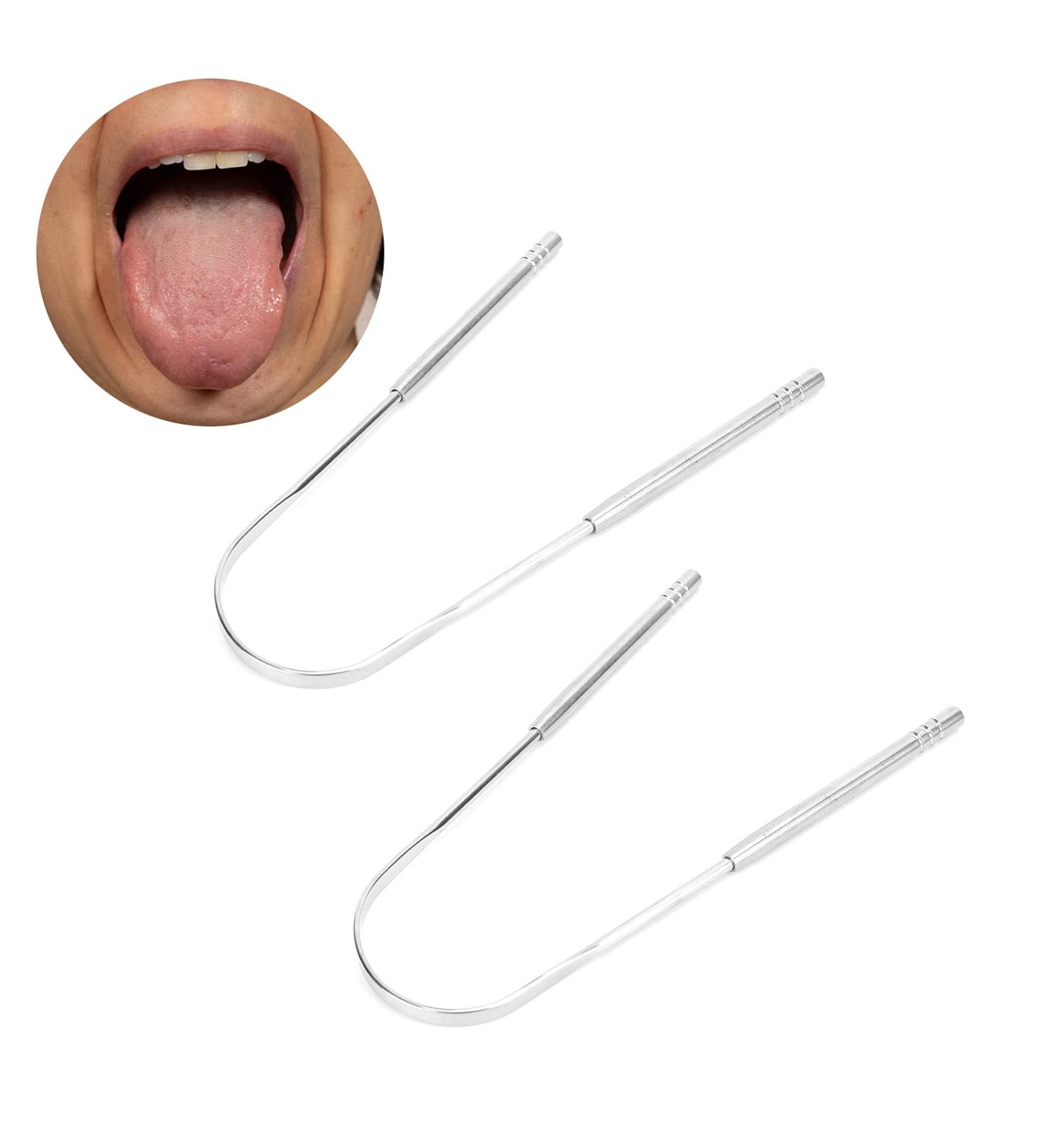 Buy Syrisora U-Shaped Stainless Steel Tongue Scraper | Bad Breath Removal & Oral Health Cleaner - International Shipping - Buy Online on GoSupps.com