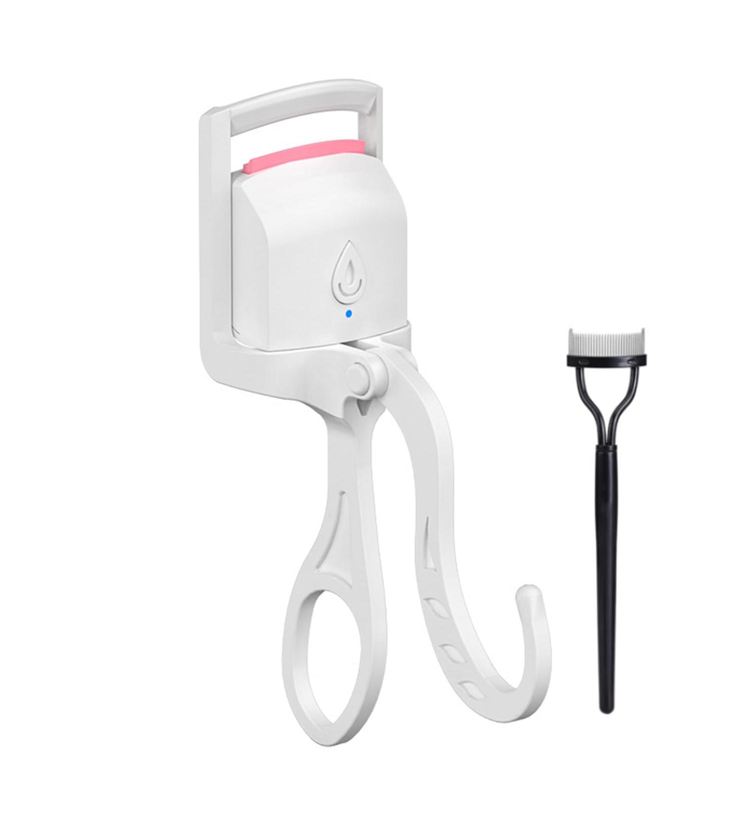 Best Heated Eyelash Curlers with Comb Electric Eyelash Curler Heated Quick Natural Curling Eye Lashes USB Rechargeable Temperature Control Long-Lasting Curls White - Buy Online on GoSupps.com