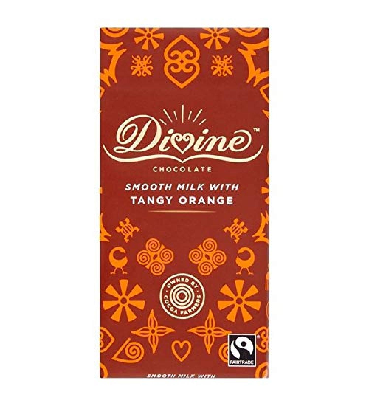 Divine Milk Chocolate with Tangy Orange 90g