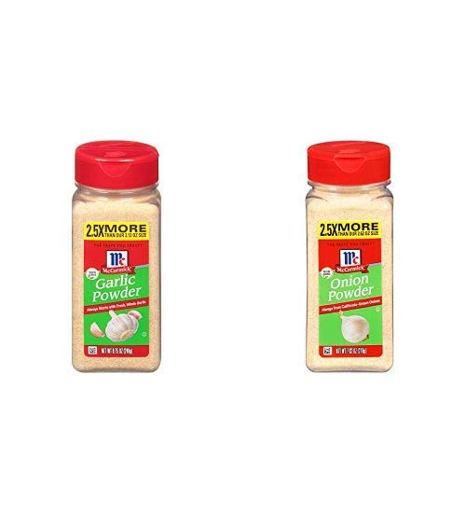 McCormick Garlic Powder 8.75 oz AND McCormick Onion Powder 7.62 OZ
