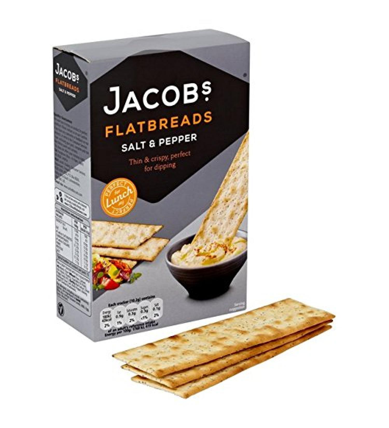 Jacob's Flatbreads Salt & Cracked Black Pepper 150g